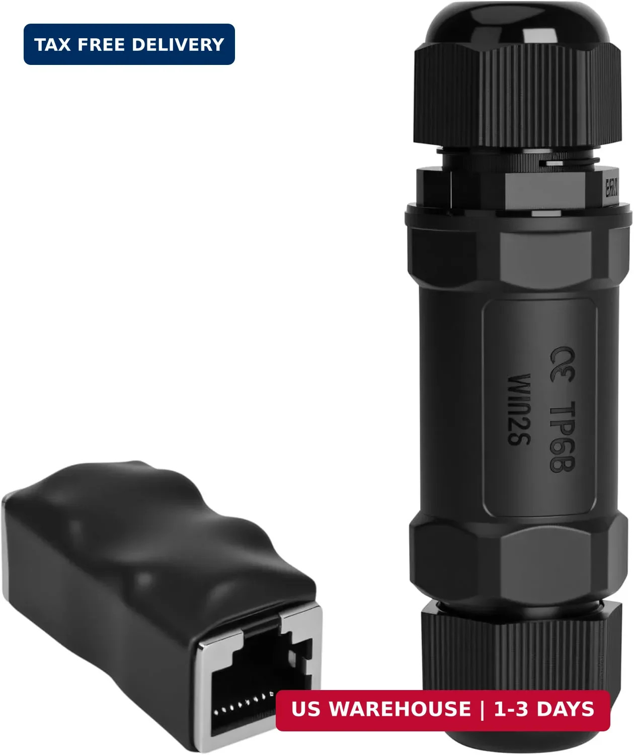 Starlink Ethernet Adapter Kit: IP68 Waterproof RJ45 Coupler for Starlink Cable/C