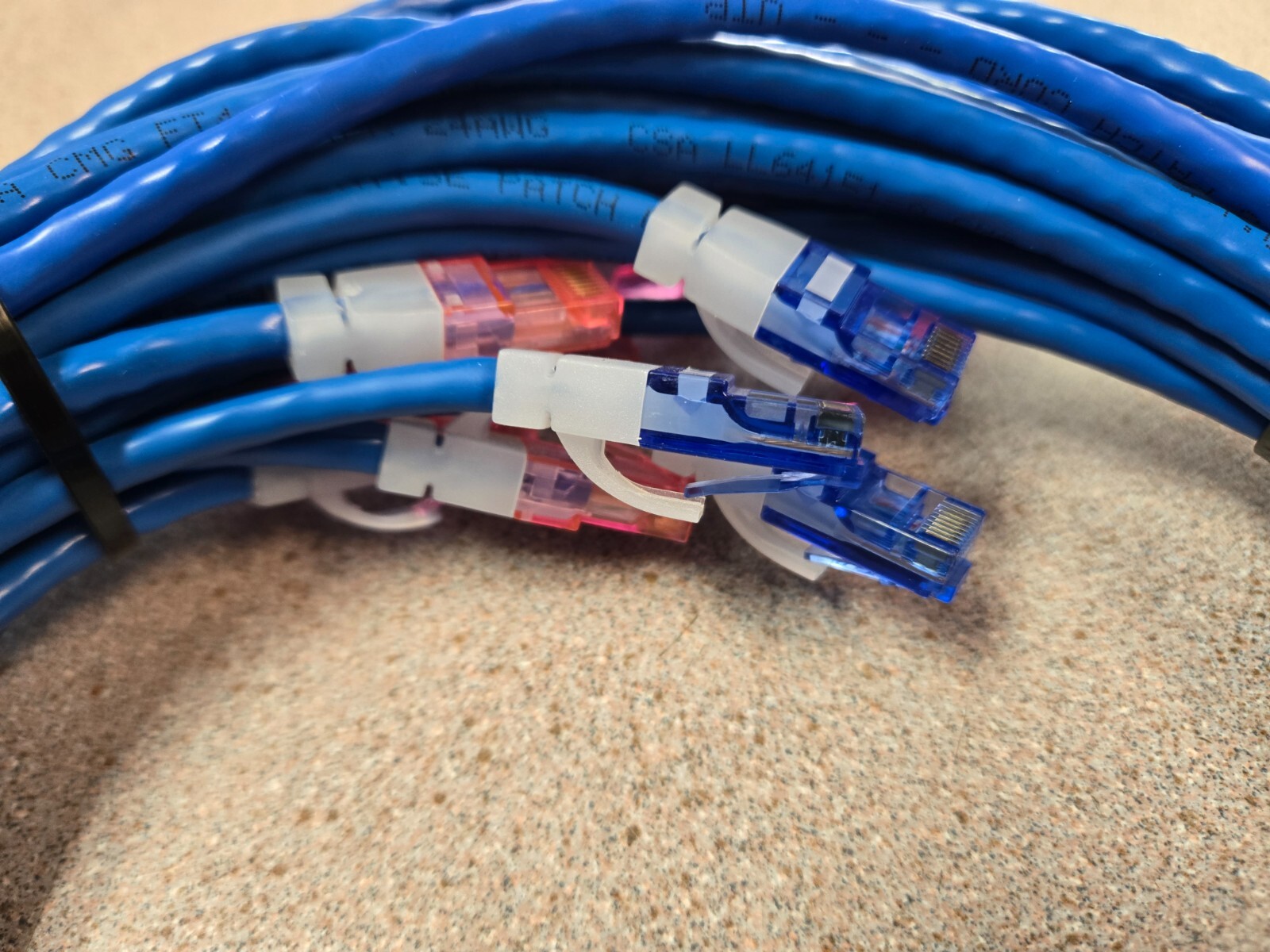 10x 5 Foot Long Ethernet Blue CAT 5 Patch Cable