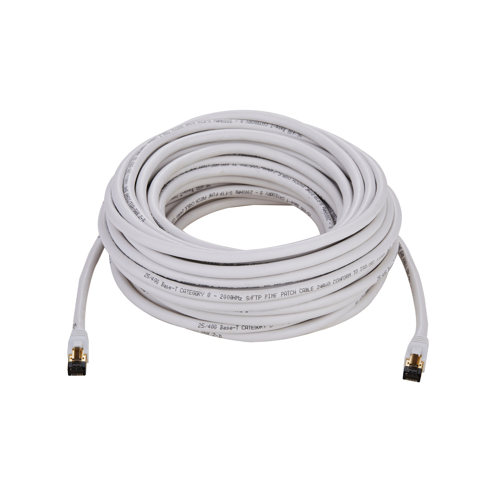 CAT8 Ethernet Cable Super Speed 40Gbps LAN Wire White 0.5FT- 75FT Multipack LOT