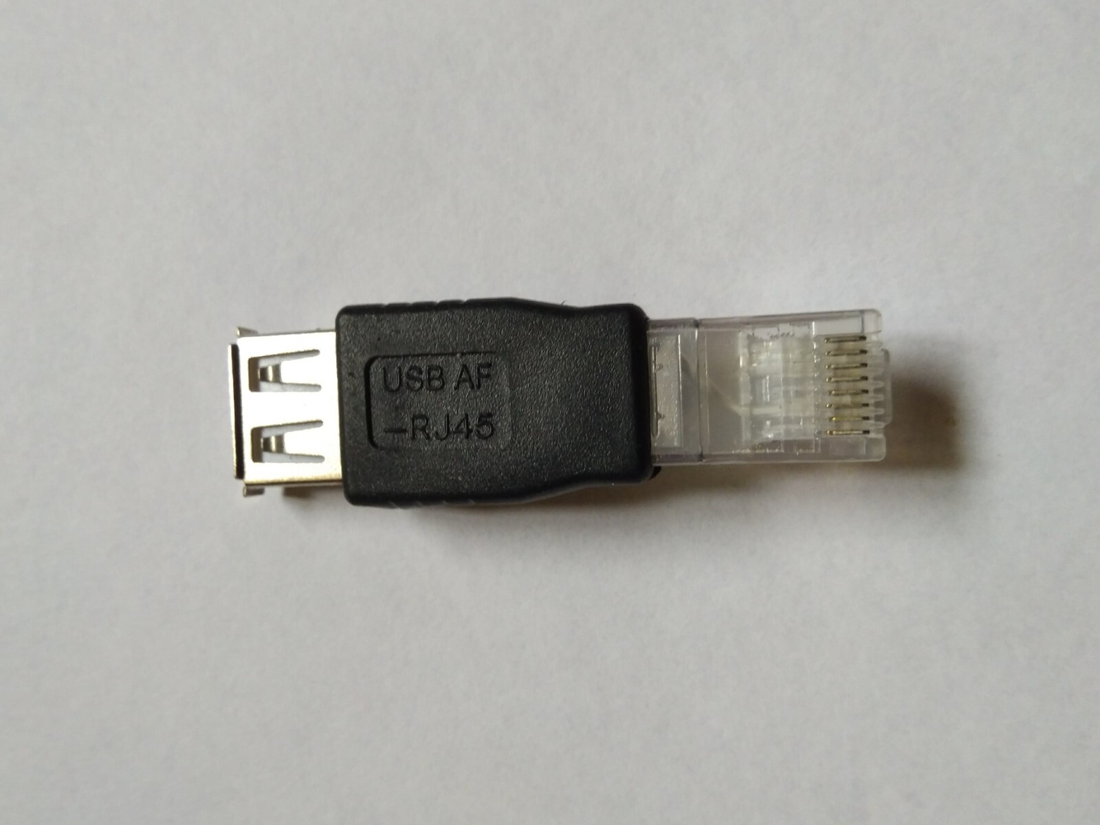USB A Female to Ethernet RJ45 Male Adapter ADSL Modem LAN Router Network AS IS
