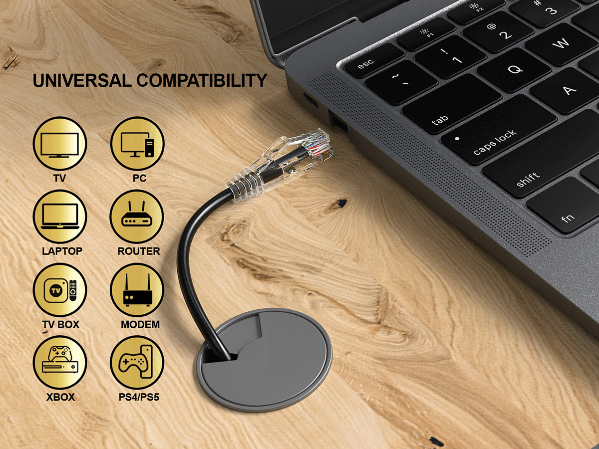 Slim Cat6A Utp Ethernet Network Patch Cable