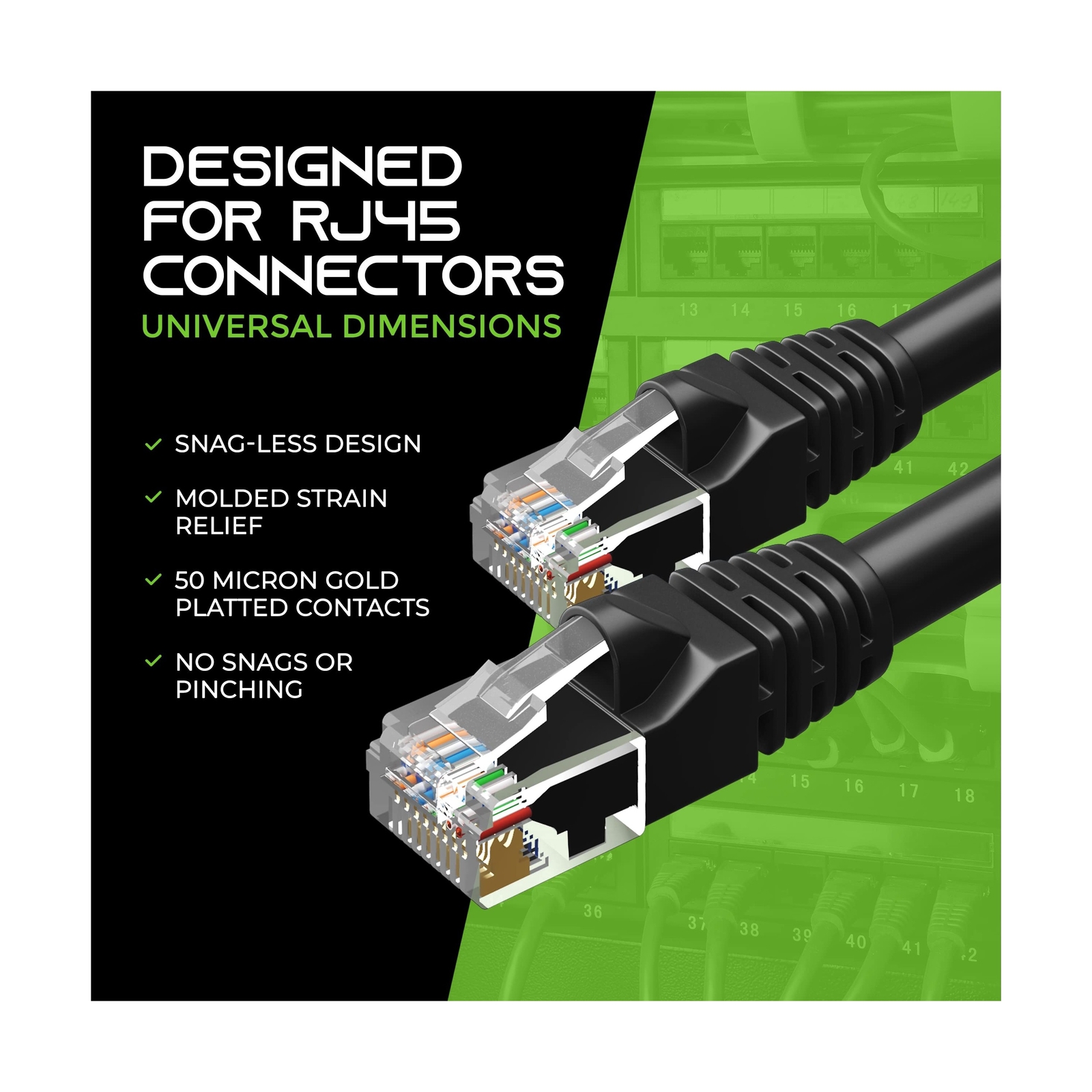 GearIT Cat 6 Ethernet Cable 1 ft (24-Pack) – Cat6 Patch Cable, Cat 6 Patch Ca…