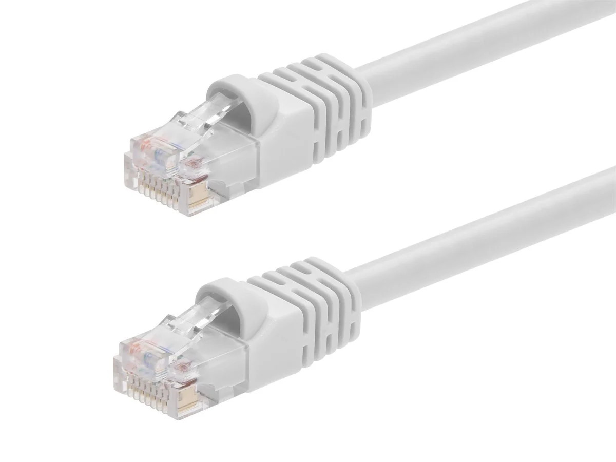 Cat6 Ethernet Patch Cable Network Internet Cord RJ45 Stranded UTP 24AWG 5′ White