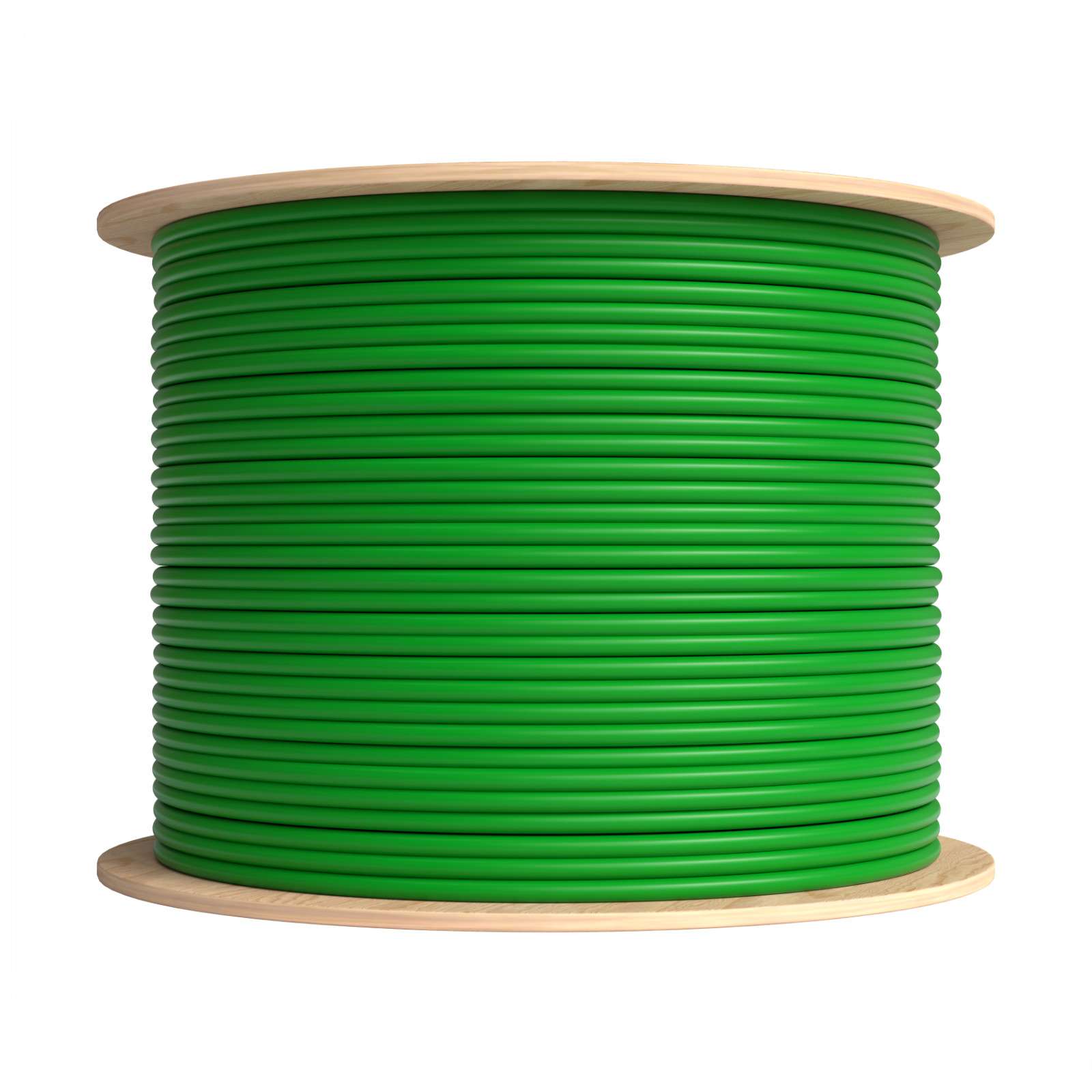 Cat6A Green UTP 1000ft Solid Copper Ethernet Cable 23AWG 10Gbps High-Speed Wire