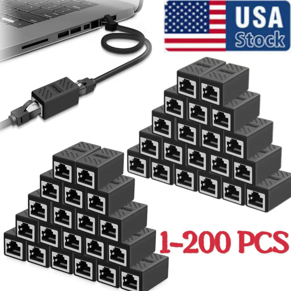RJ45 Inline CouplerCat7/Cat6/Cat5e Ethernet Network lot Cable Extender Connector