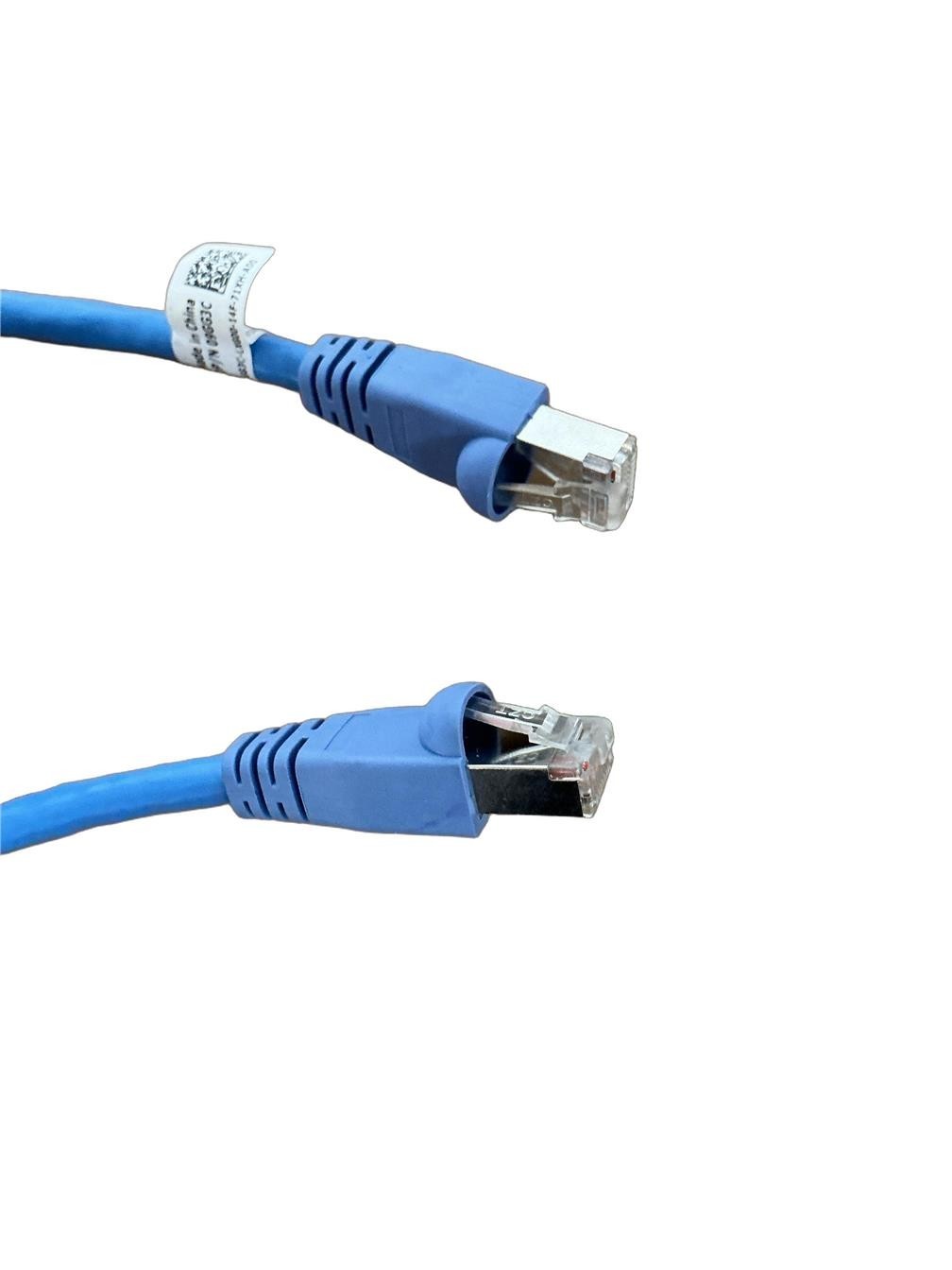 Cat6 26AWG 8ft Shielded (S/FTP) PVC CM Ethernet Patch Cable 4-BLUE 1-RED NEW!