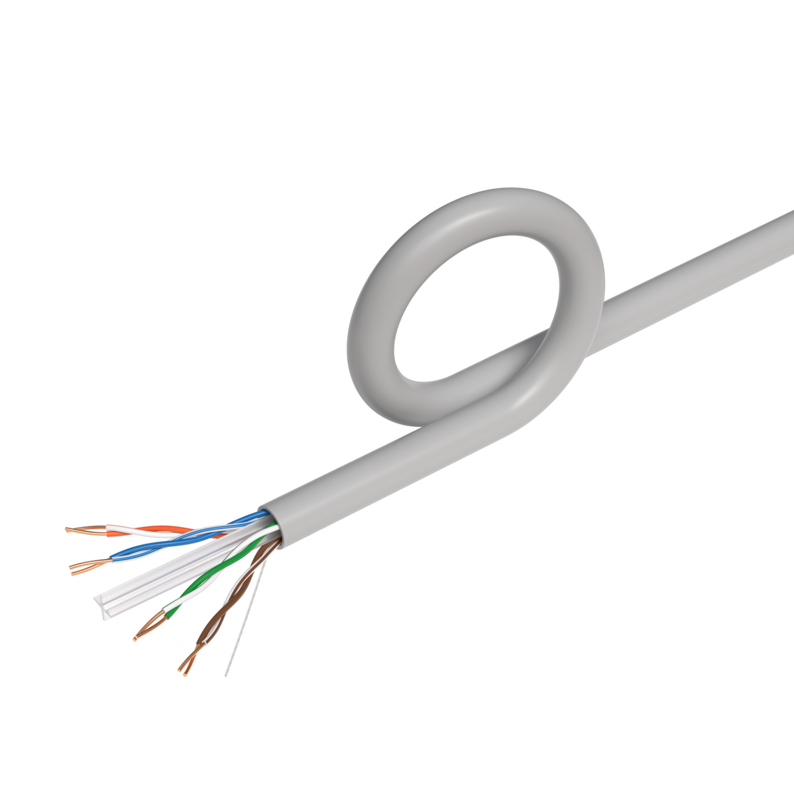 Cat6 Ethernet Cable 500ft UTP 23AWG Solid CCA Pull Box Gray