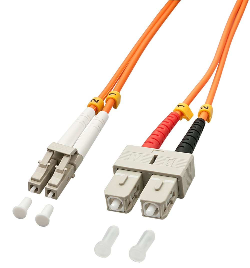 Lindy 1.0m OM2 LC – SC Duplex InfiniBand/fibre optic cable 1 m Orange
