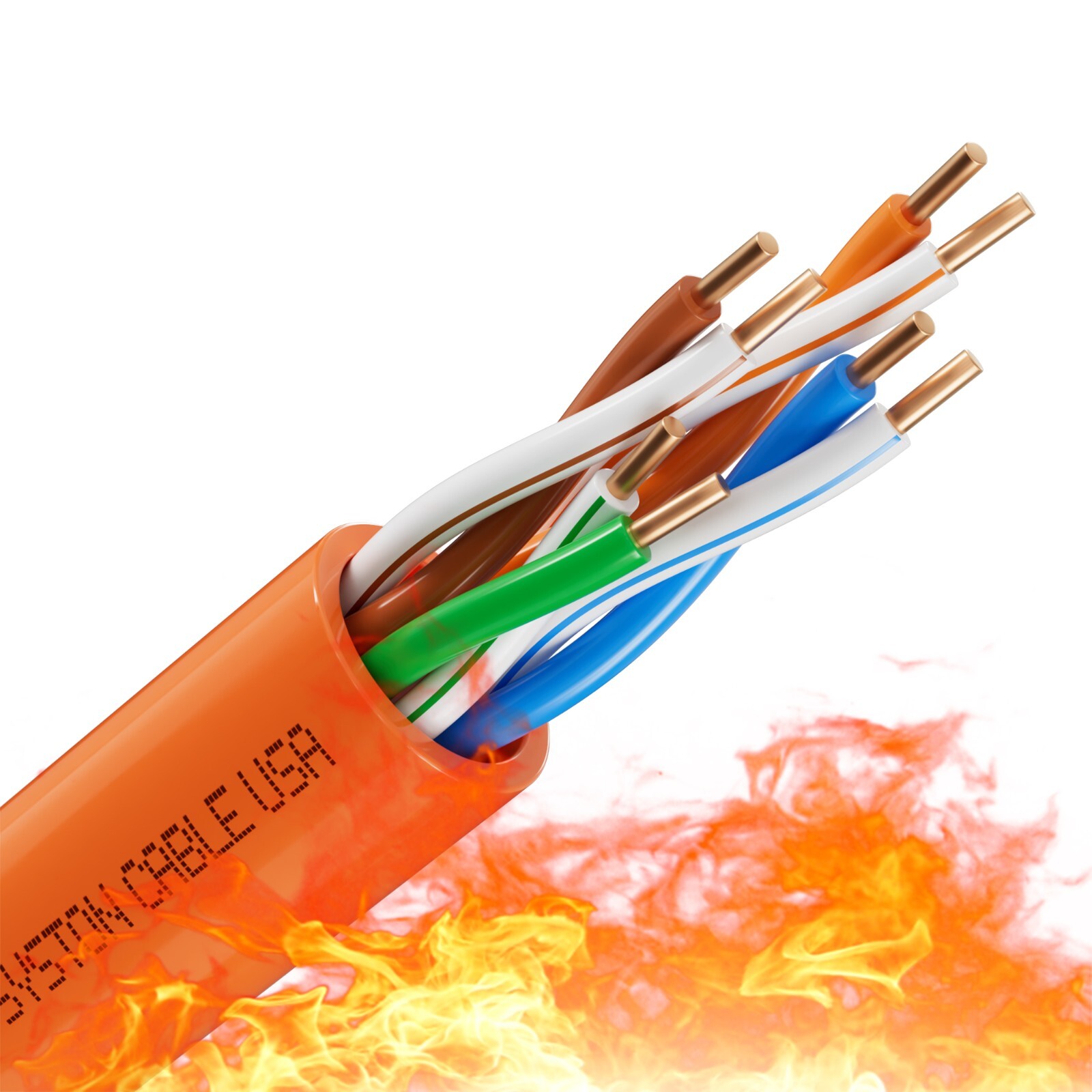 Syston Cat 5e Ethernet Network Cable 350MHz 24AWG UTP Solid Copper Wire-CMP Bulk