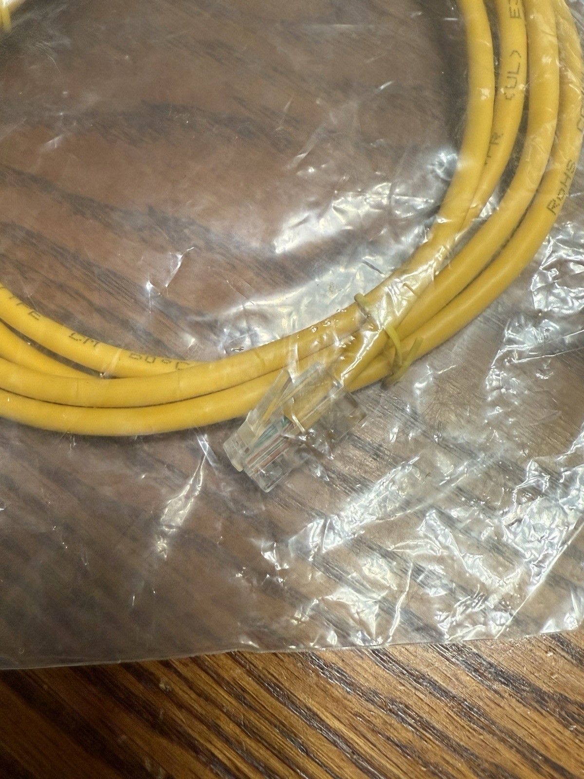 Ethernet Cable RoHs Compliant Yellow New In Sealed Packaging