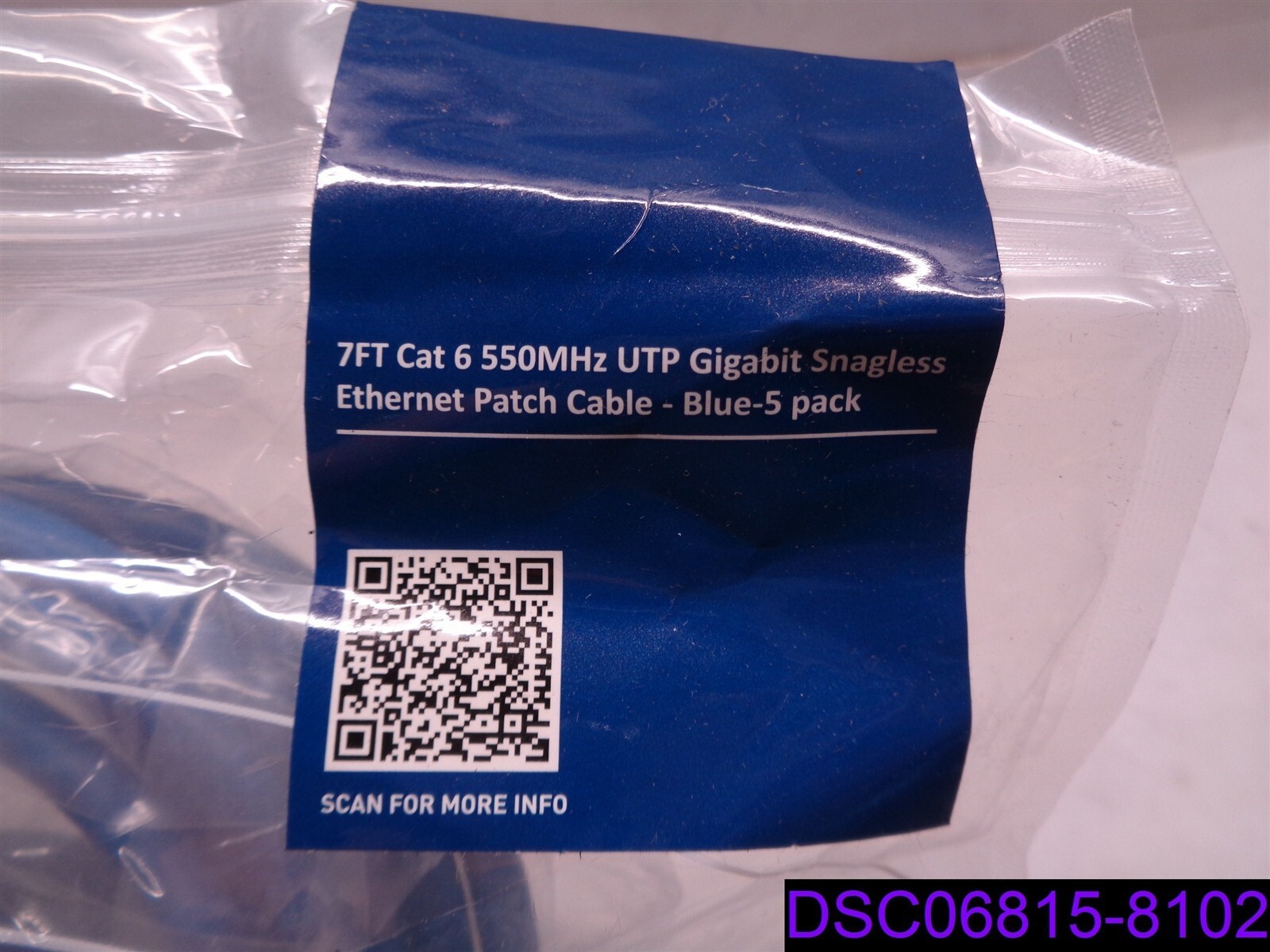 Qty = 50 Cables (10 Packs x 5): Cable Matters Cat6 Ethernet Patch 160001-BLU-7×5