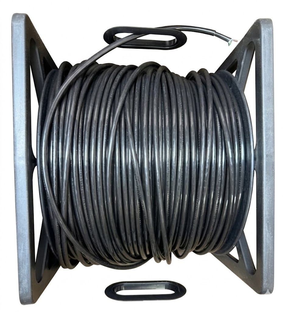 CAT6 Direct Burial Ethernet Cable 23AWG Solid CCA UTP, Waterproof 1000ft Black