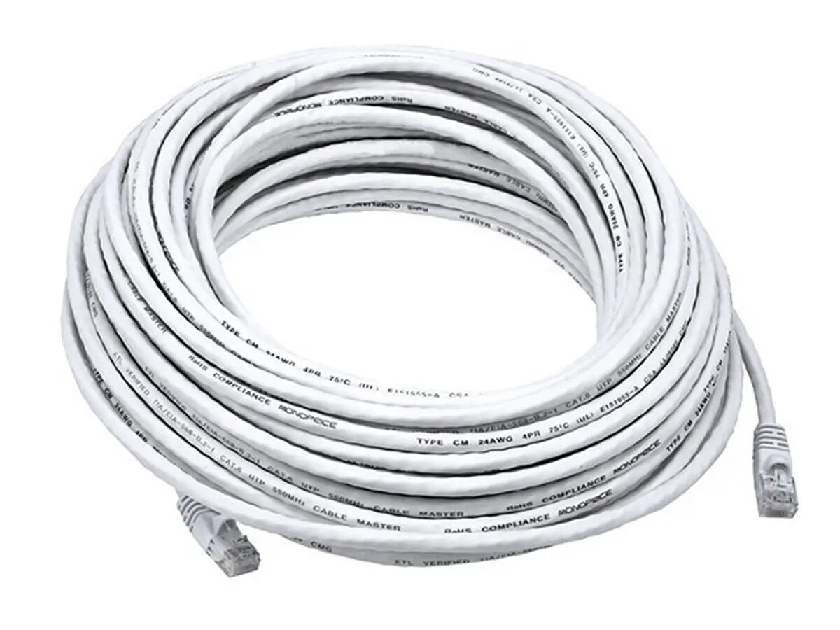 45 FT RJ45 Cat5 Ethernet LAN Network Cable for PC PS Xbox Internet Router White