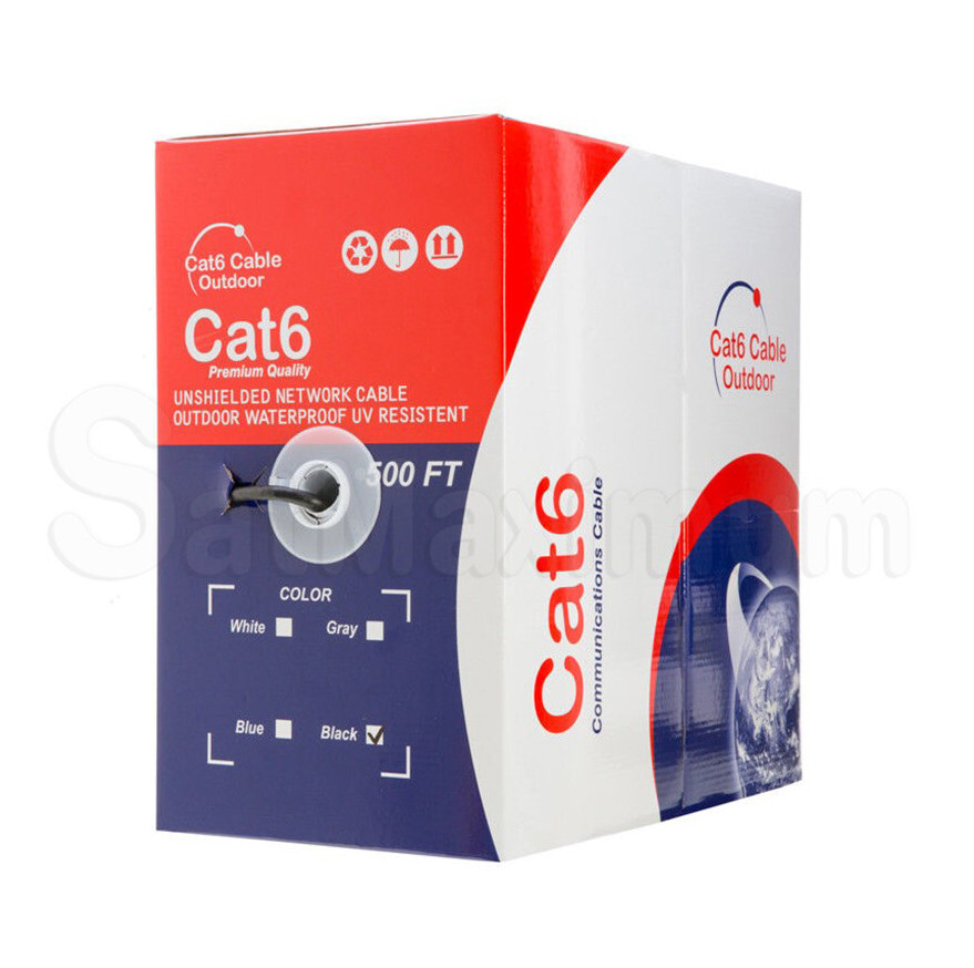 CAT6 UTP 500FT OUTDOOR 23AWG Solid Direct Burial Wire Ethernet Network Cable