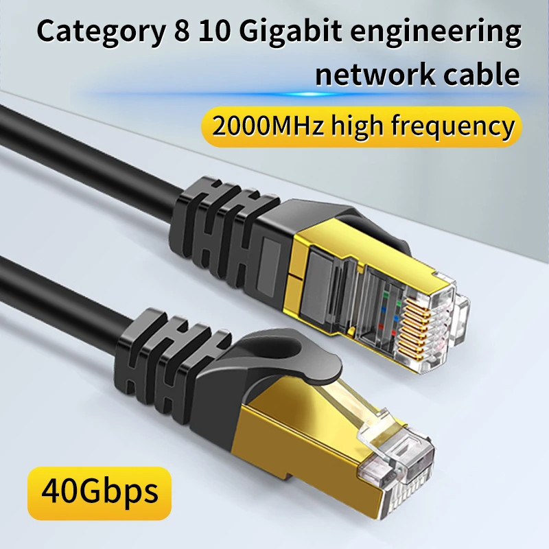Cat 8 RJ45 Ethernet Cable Super Speed 40Gbps Patch LAN Network Gold Plated Lot