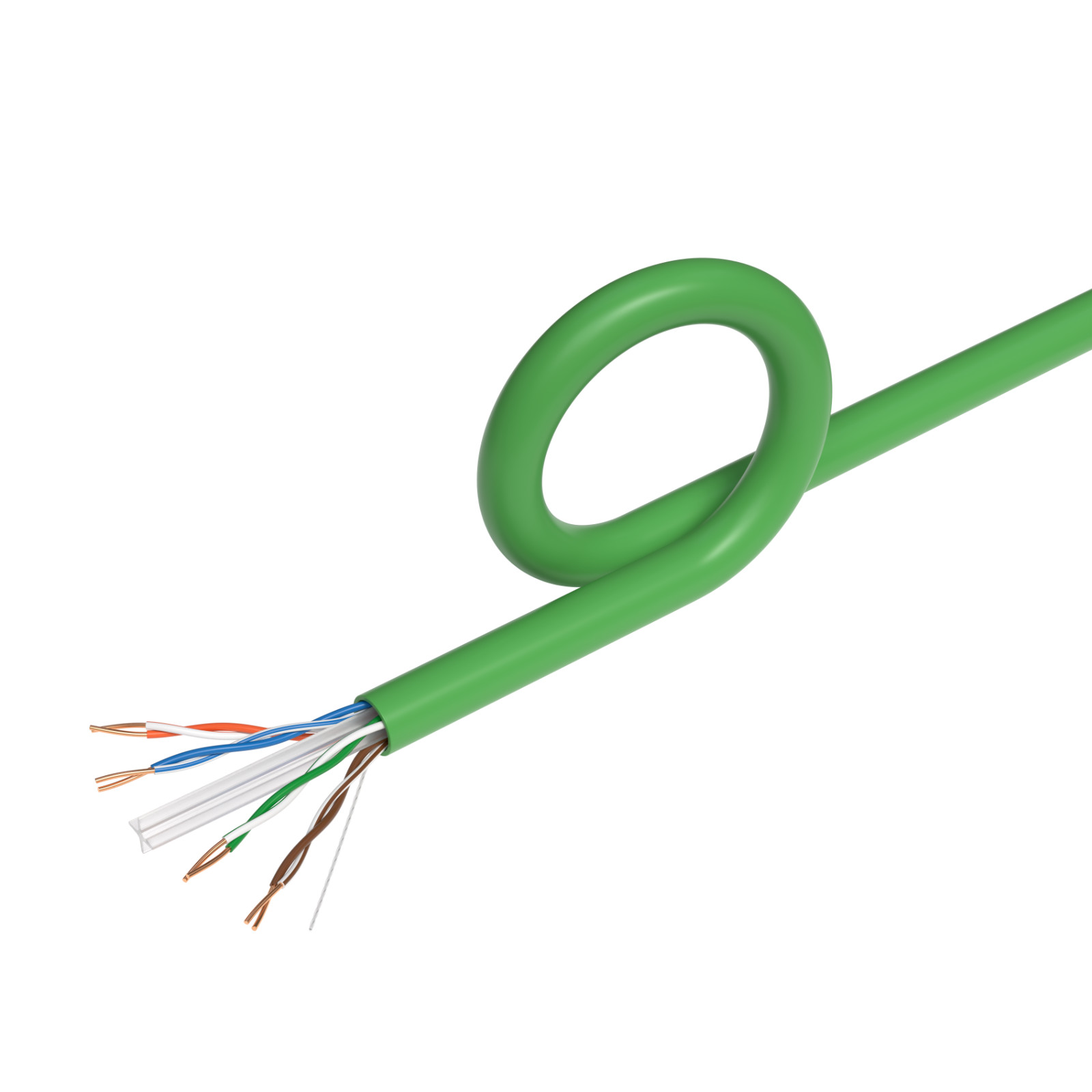 500ft Green CAT6 UTP Ethernet CMR Riser Cable 23AWG Solid Bare Copper Wire