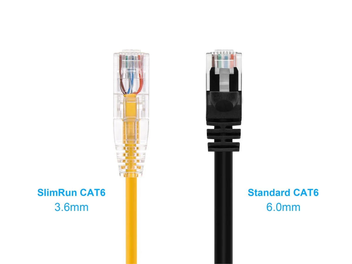 Monoprice Cat6 Ethernet Patch Cable – 3 feet – Yellow | Snagless RJ45 Stranded