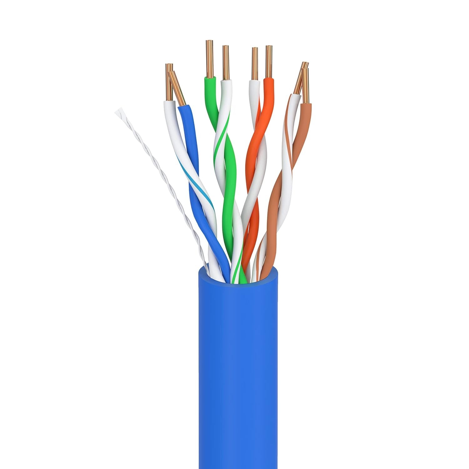 Bulk Cat5e Cable 1000ft 24AWG Solid 4 Pair Cat5e Ethernet Cable UTP RJ45