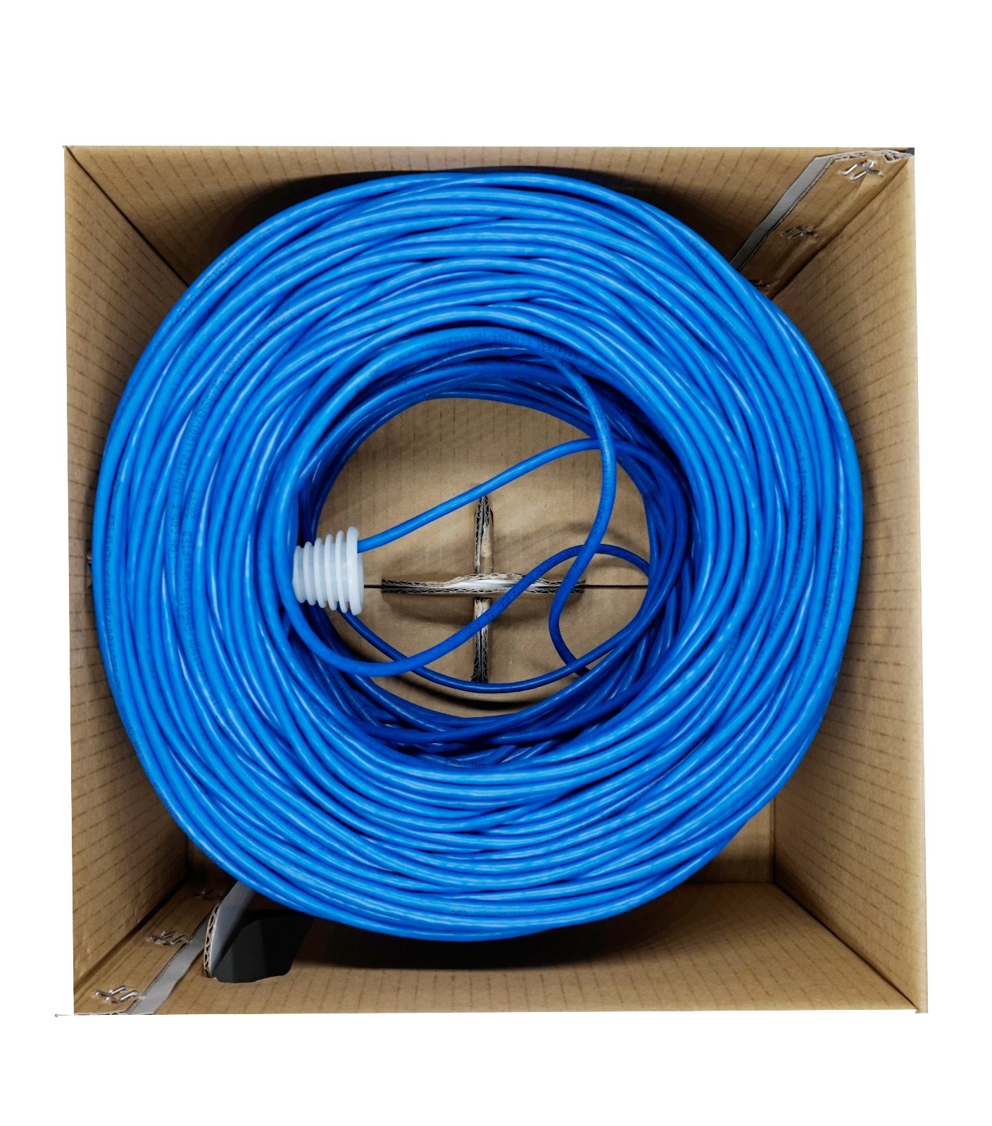 UTP CAT 5E LAN cable Ethernet CABLE 500 FT White/Grey/Blue PULL BOX CM RATED PVC