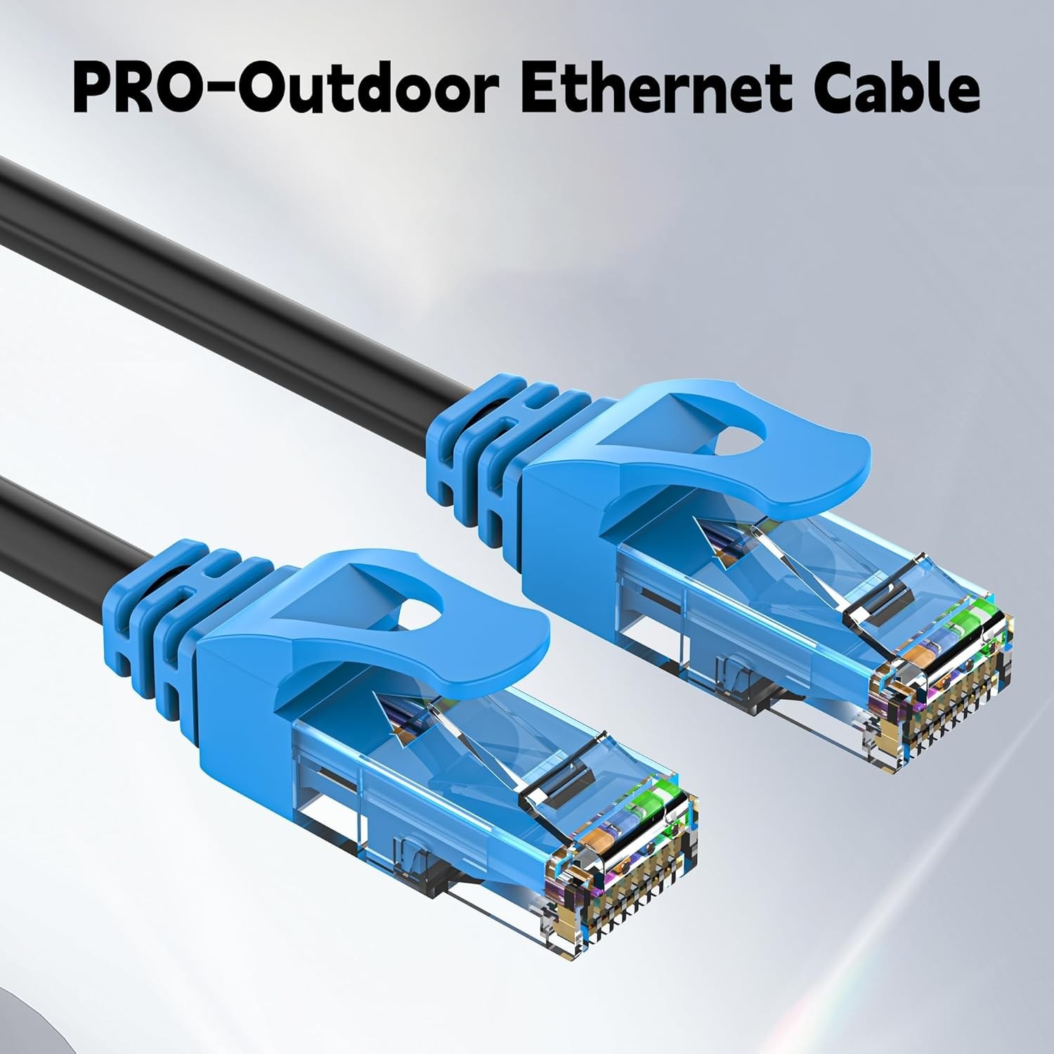 150FT Cat6 Outdoor Ethernet Cable, In-Ground, Heavy Duty Direct Burial, 24AWG…