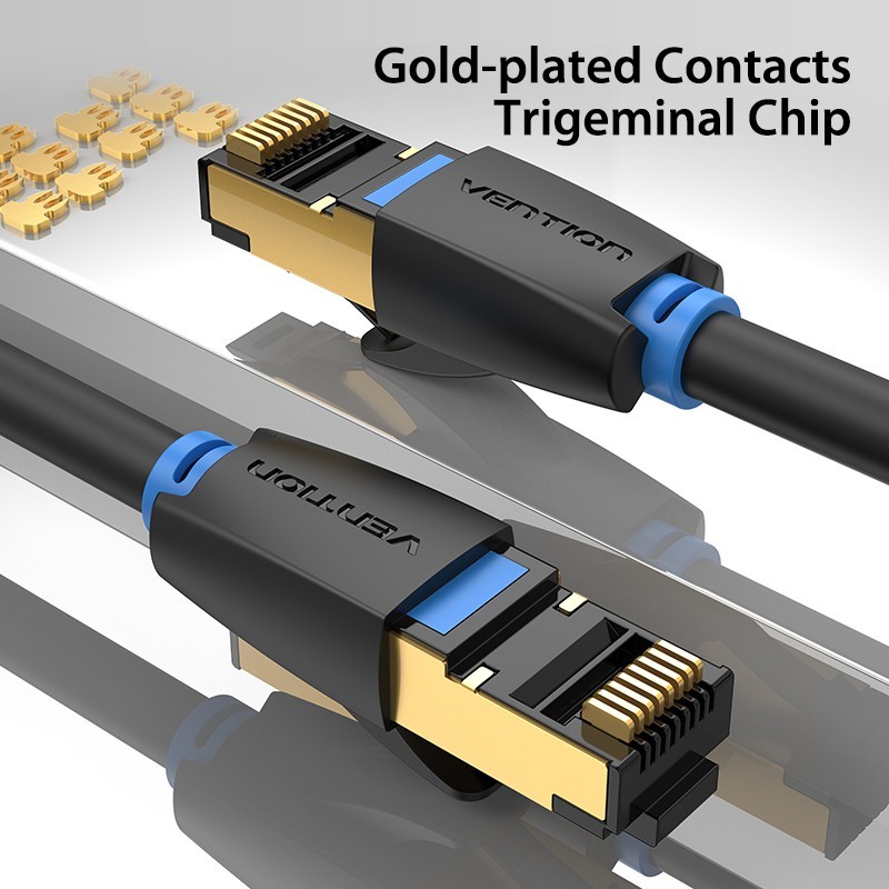 Cat 8 RJ45 Ethernet Cord ultra Speed 40Gbps Patch LAN Network Gold Plated New