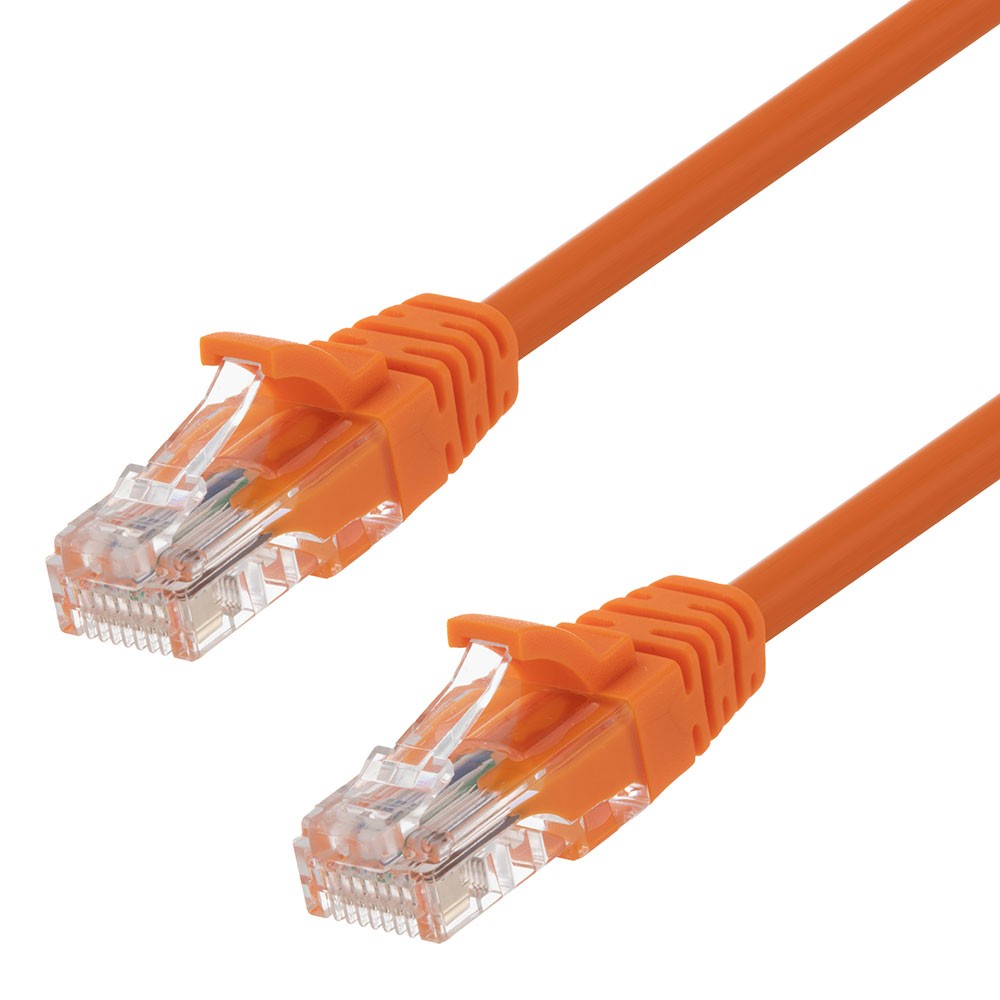 Ethernet Patch Cable CAT5E, UTP, 24AWG, 10 Ft, 10 pack, Orange