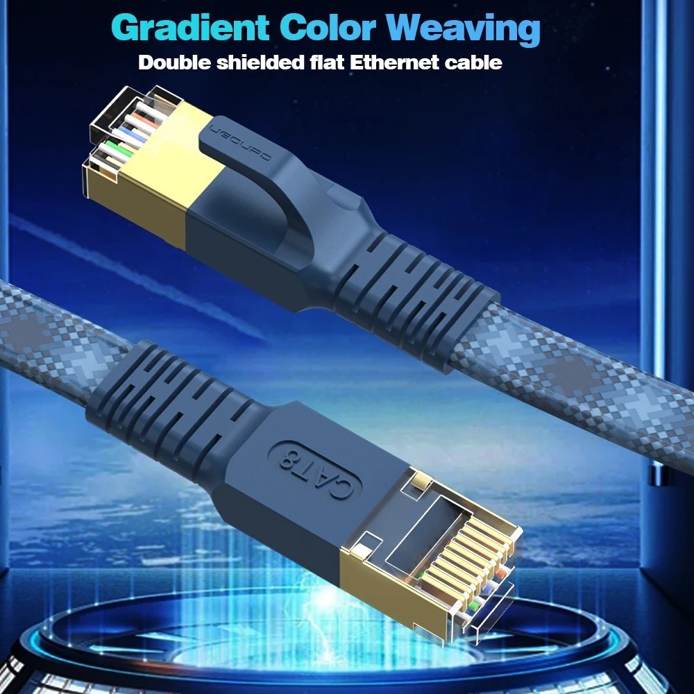 Cat 8 Ethernet RJ45 Cable Super Speed 40Gbps Patch LAN Network Gold Plated Lot