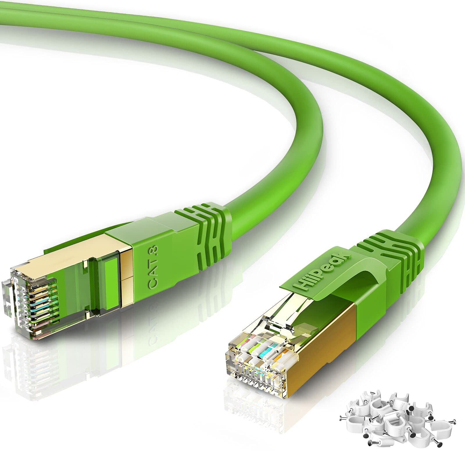 Cat8 Ethernet Cable, Indoor&Outdoor, Heavy Duty High Speed 26AWG Cat8 Network…