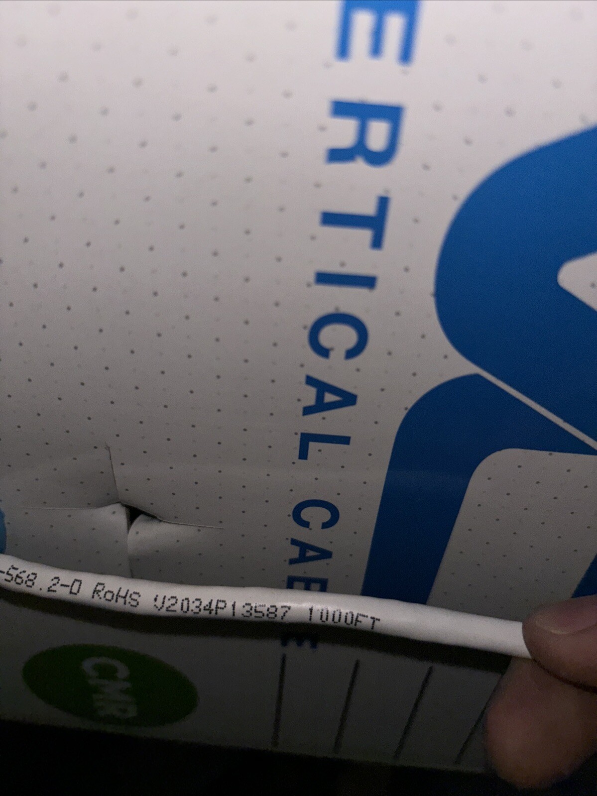 1000 ft cat 6e ethernet cable CMR UTP Vertical Cable
