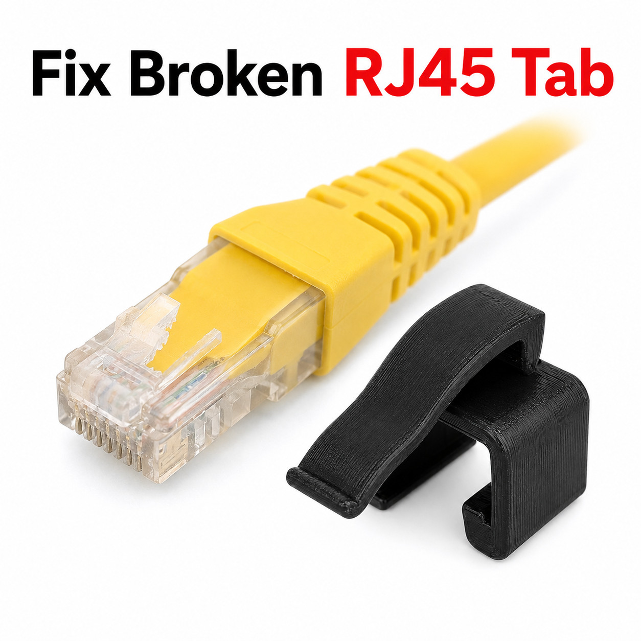 RJ45 Ethernet Cable Clip Repair Fix 10 Pack Broken Tab Lock Replacement PETG