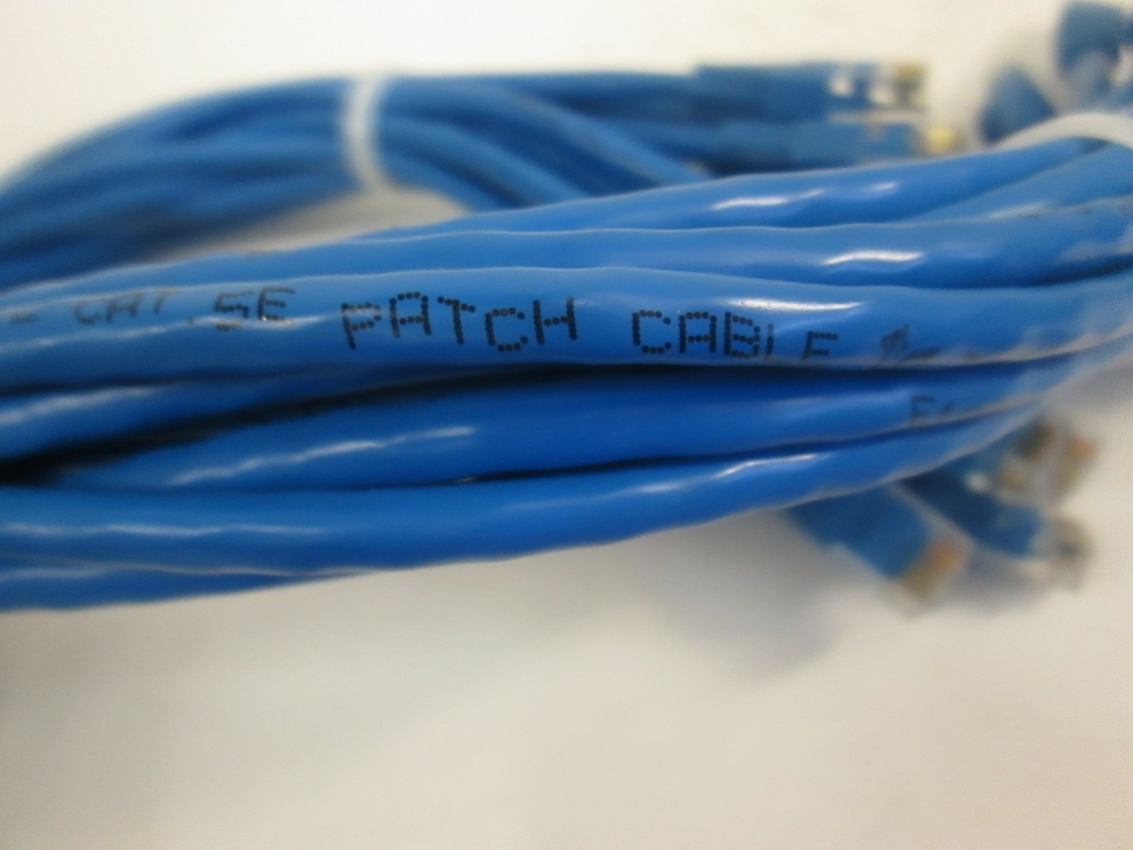 Ethernet Patch Cable To TIA/EIA, E188601, 1ft, Blue, Lot of 25