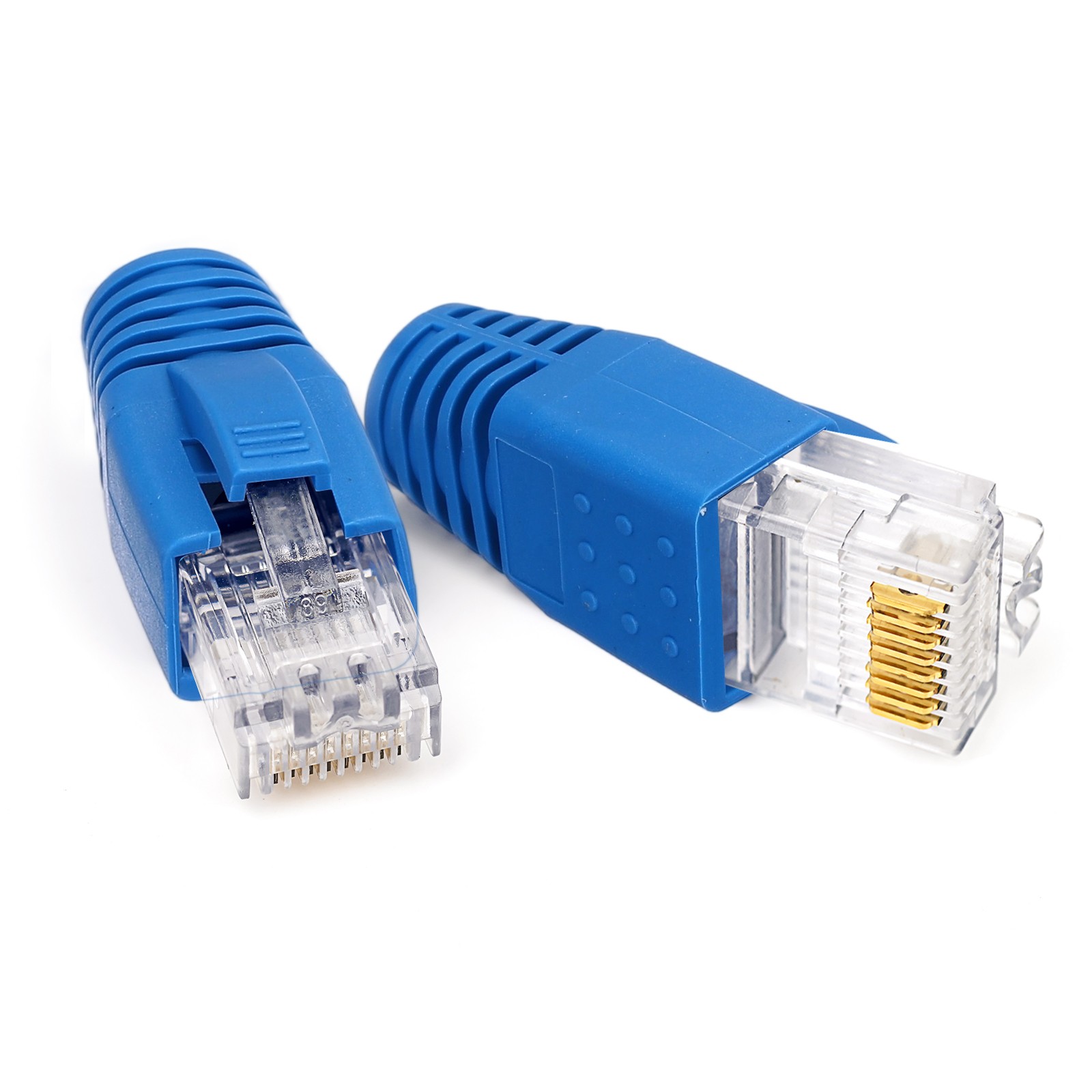 50Pack RJ45 Boot Cover Cat6A Cat7 Ethernet Network Cable Strain Boot 8mm Gray
