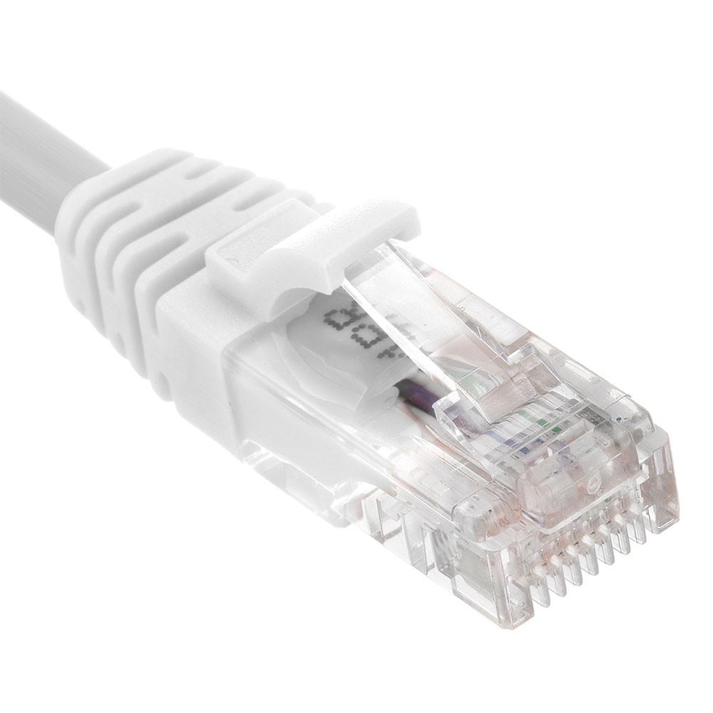 Ethernet Patch Cable CAT5E, UTP, 24AWG, 0.5 Ft, 10 pack, White