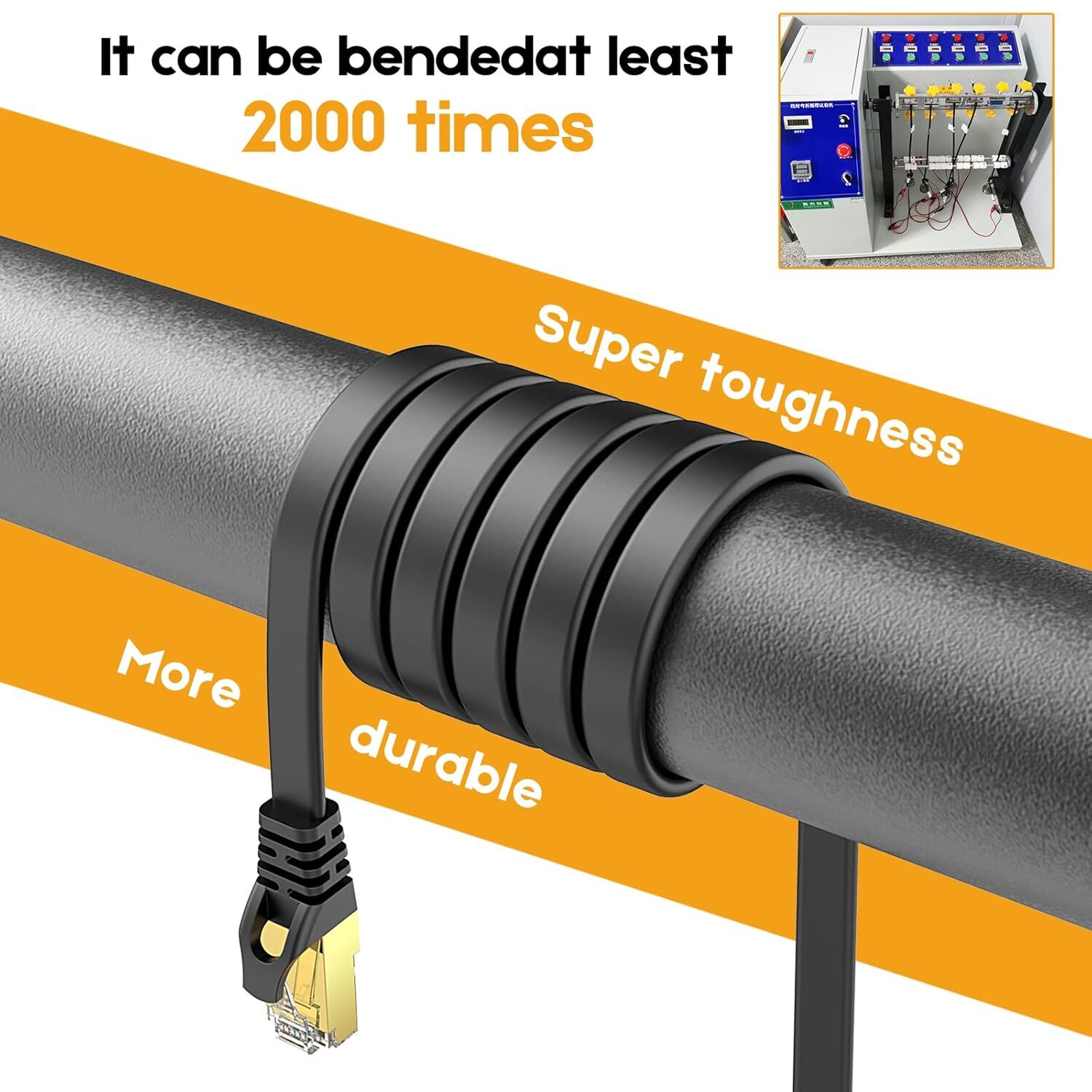Cat 8 Ethernet RJ45 Cable Super Speed 40Gbps Patch LAN Network Gold Plated Lot