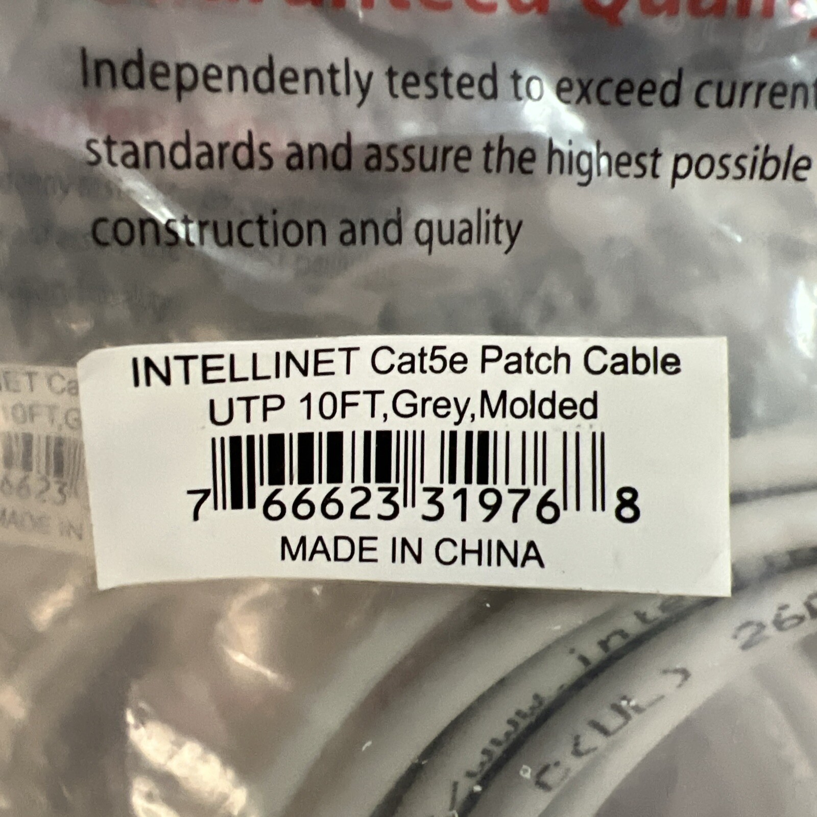 Intellinet Network Solutions 319768 Cat.5e UTP Patch Cable – Category 5e – 10 ft