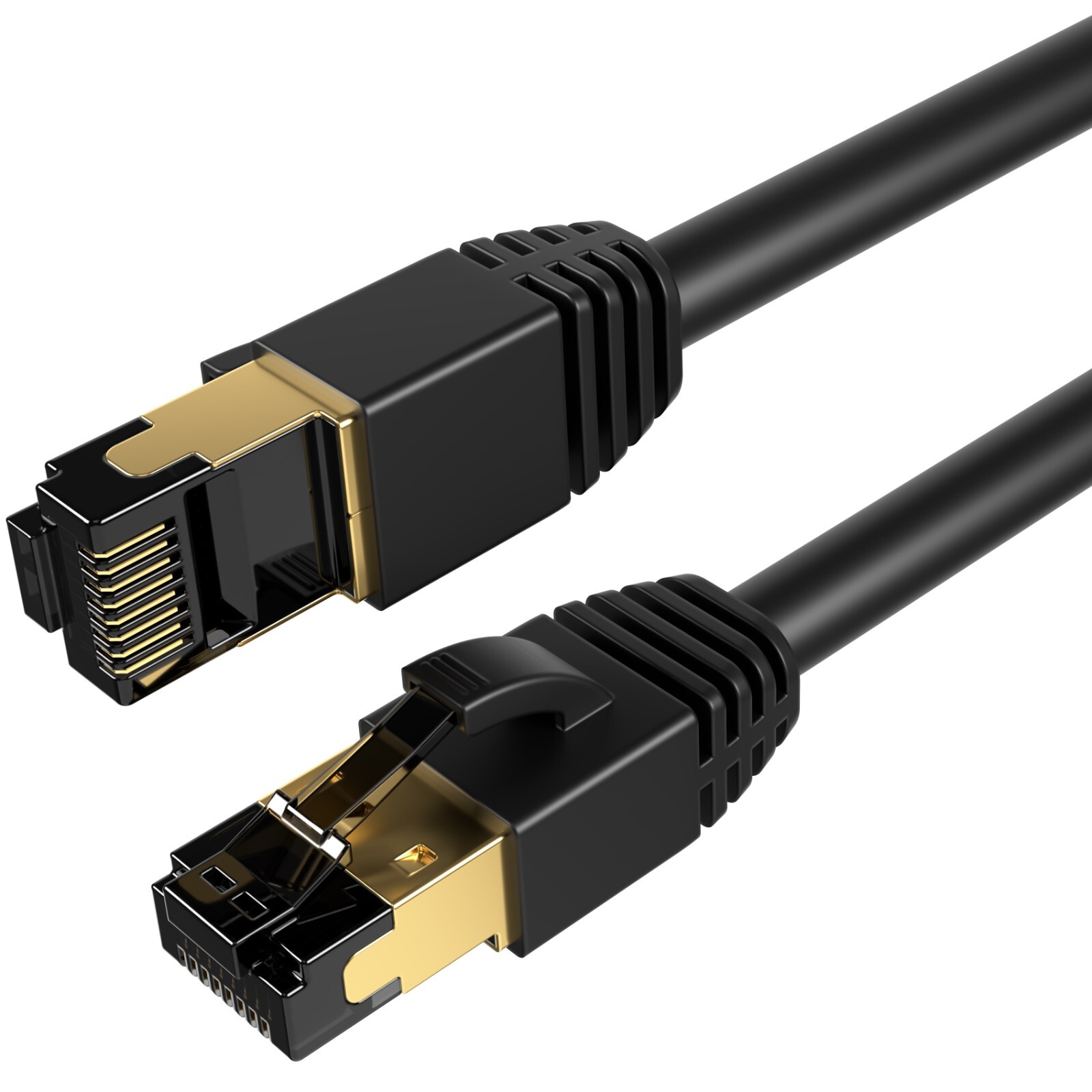 Cat 8 Ethernet Cable Black RJ45 Network UTP Lan Cable Patch Cord S/FTP 26AWG Lot