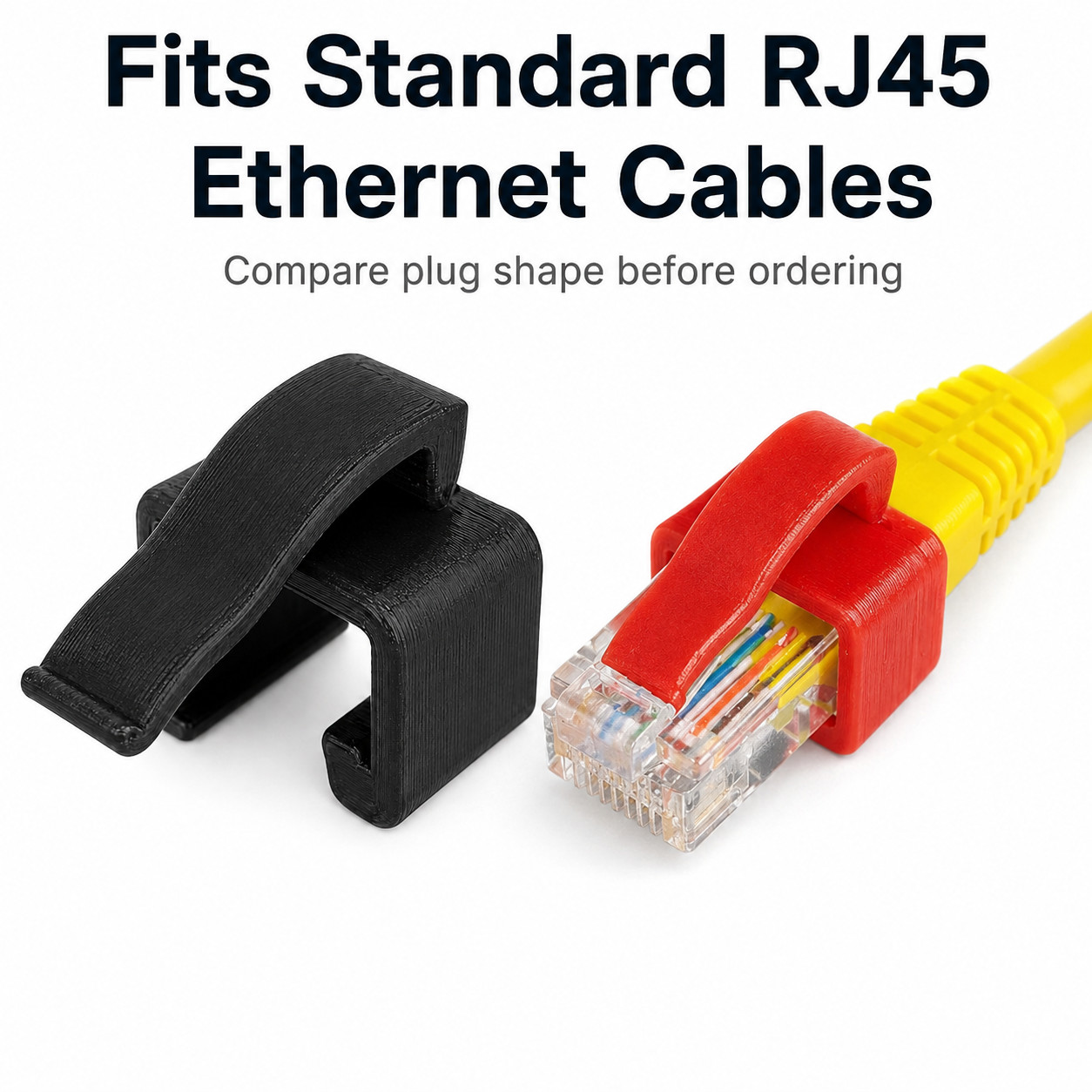 RJ45 Ethernet Cable Clip Repair Fix 10 Pack Broken Tab Lock Replacement PETG