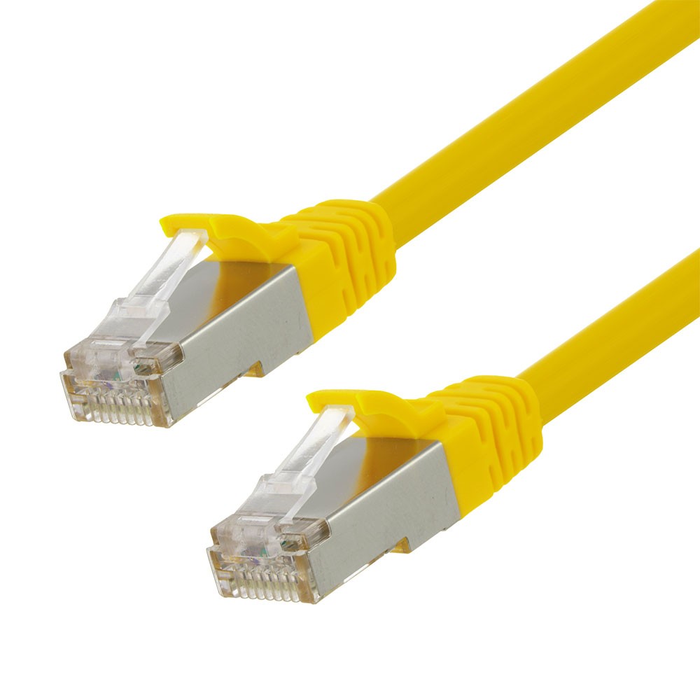 Ethernet Patch Cable CAT6, F/UTP, 26AWG, 0.5 Ft , 5 pack, Yellow