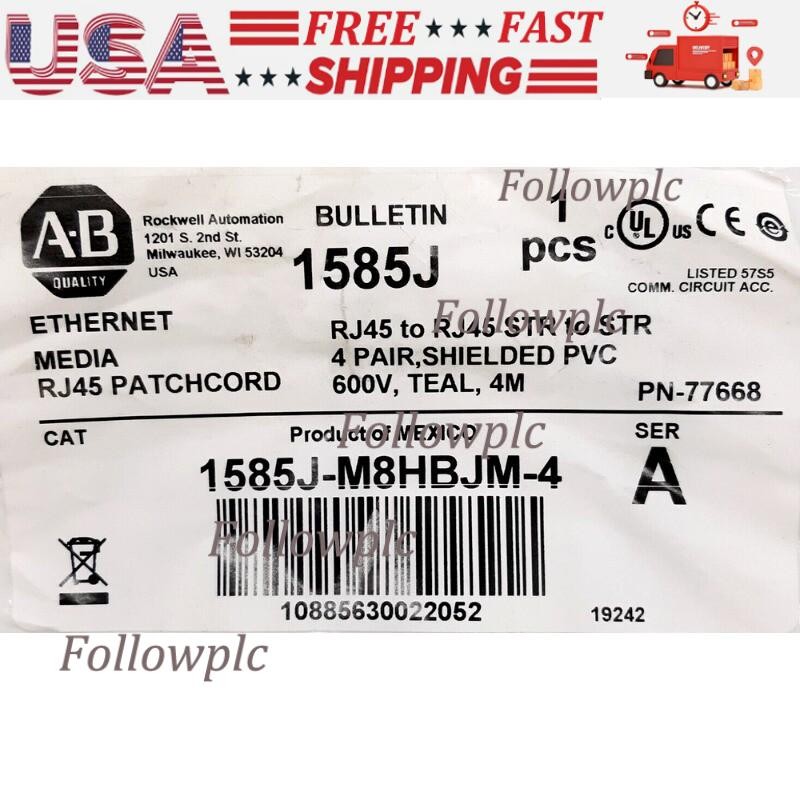 NEW Allen Bradley 1585J-M8HBJM-4 Ethernet Patchcord AB