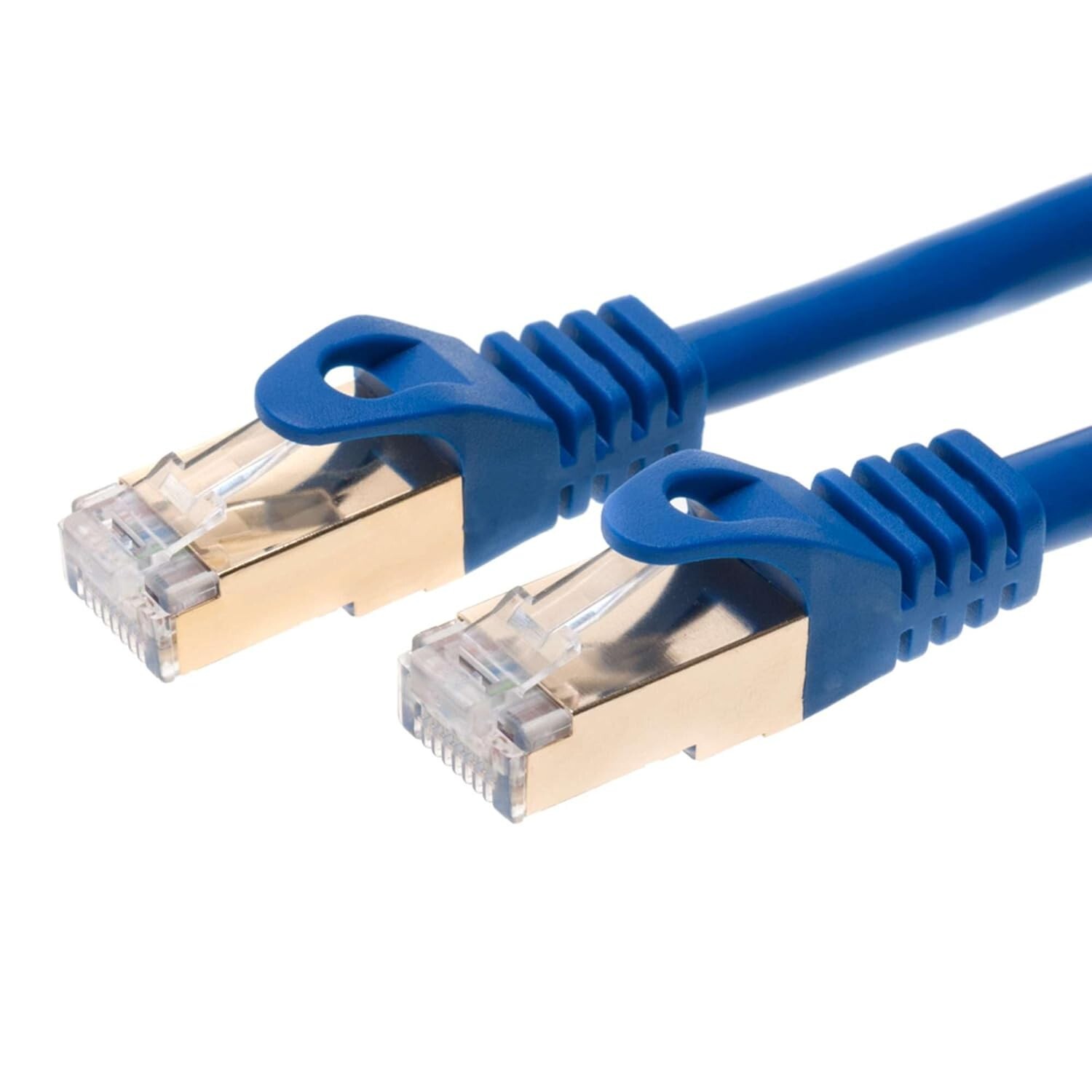 CAT7 S/FTP Patch Cord Cable RJ45 Gold Plated 6FT-75FT Multi Pack LOT Blue