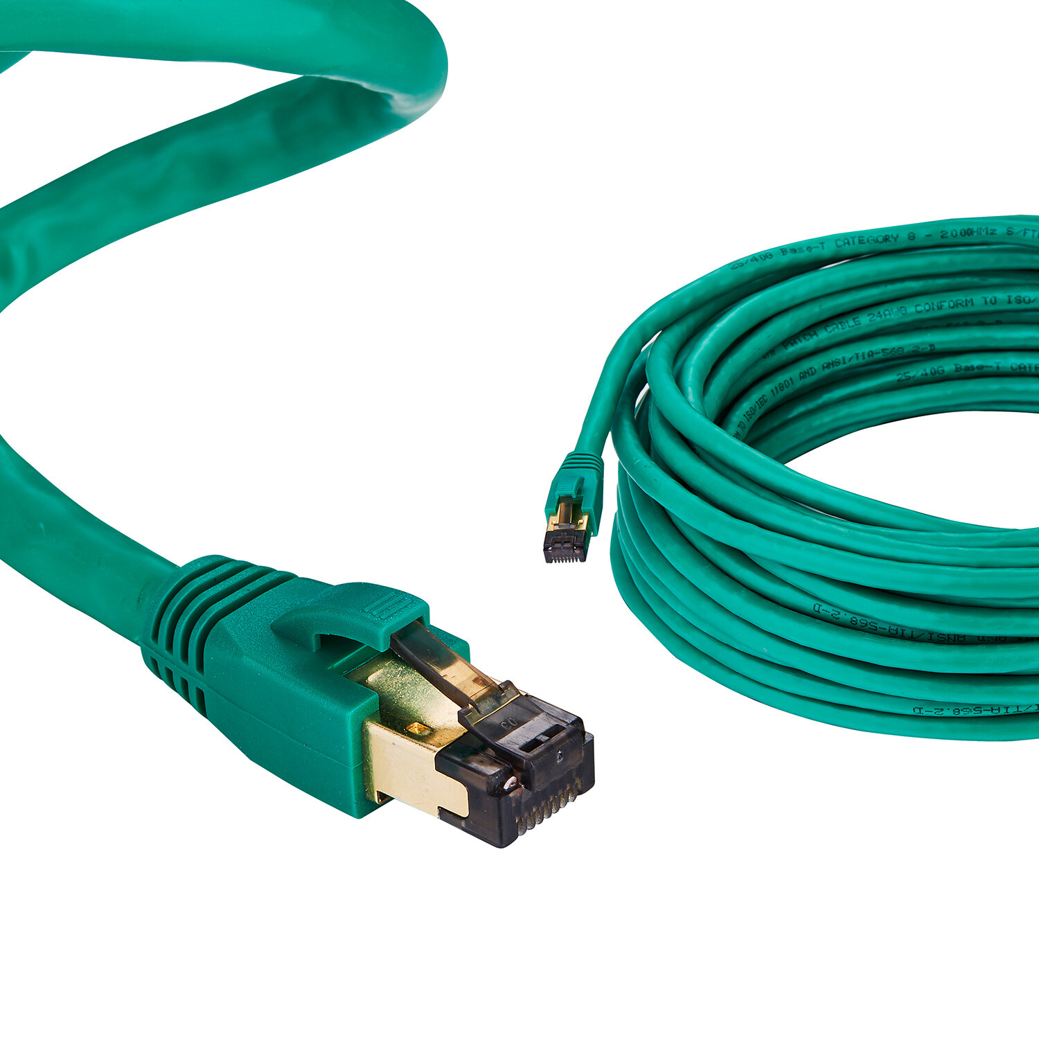 Cat8 Ethernet Cable RJ45 Shielded High Speed 40Gbps Internet Green Copper Lot