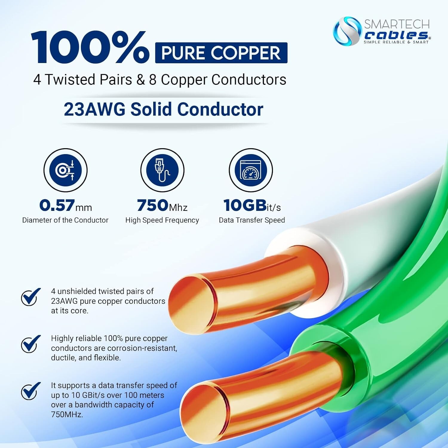 Cat6A Plenum 1000ft Bulk Solid Bare Copper UTP 750MHz 23AWG Ethernet Cable Black