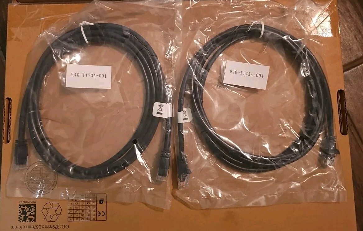 APC 940-1173A-001 Cable Cat 5E Snagless 7′ RJ45 BLK ROHS!- Lot of 2- Brand New