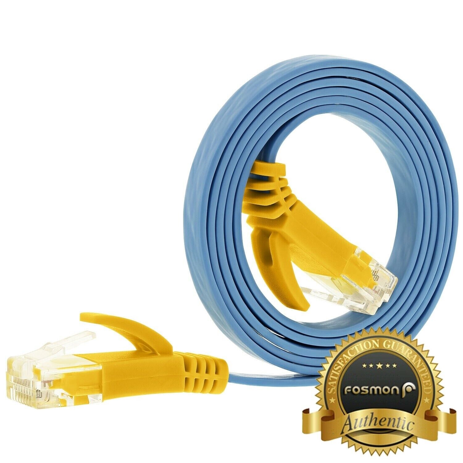 3FT Category Cat5e RJ45 LAN Network Ethernet Patch Flat Slim Thin Cable Cord