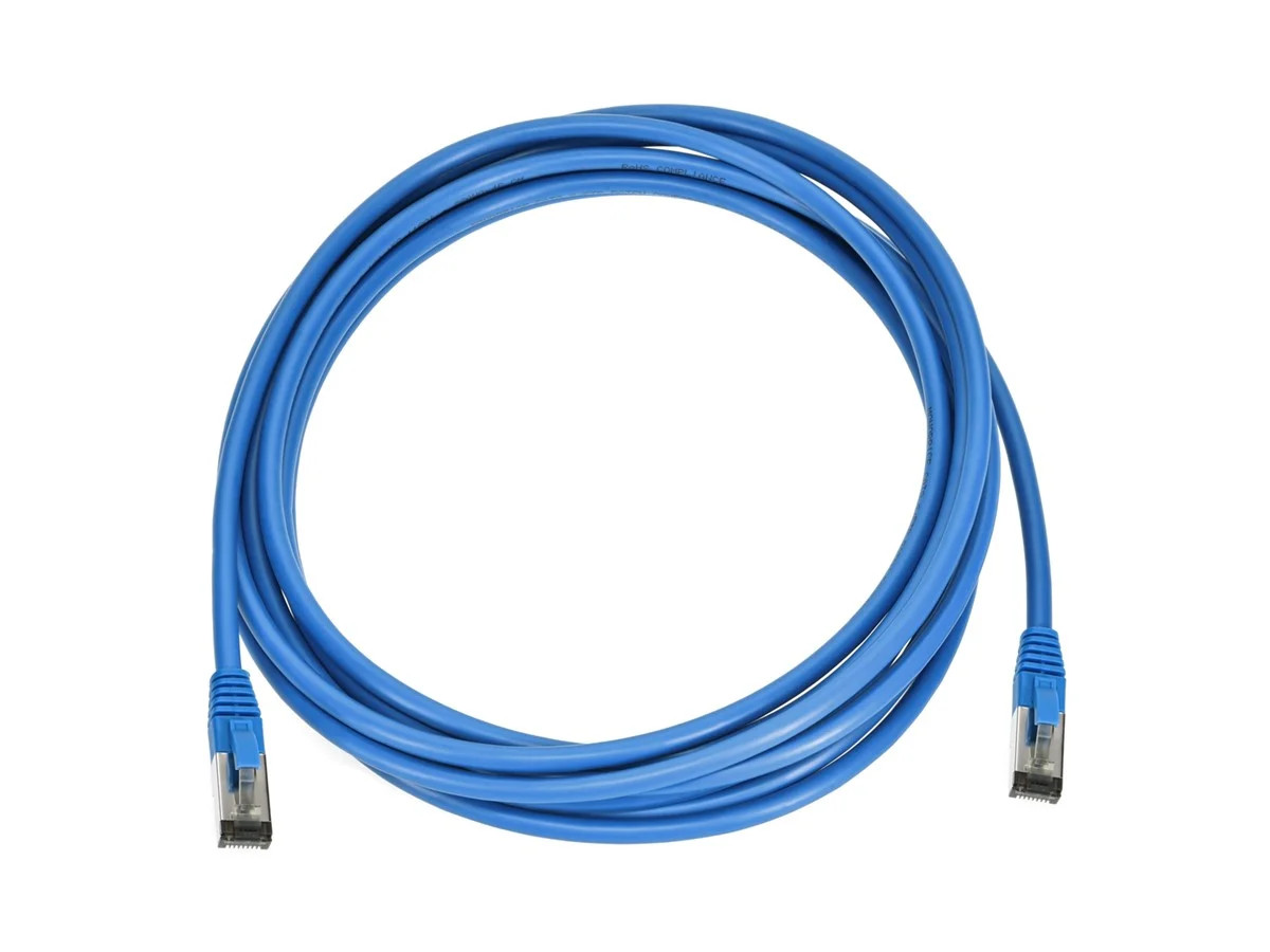 Monoprice Cat8 Patch Cable 15 Feet Blue Double Shielded (S/FTP) 28AWG 2GHz 40G