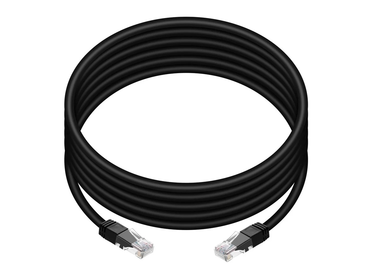 Cat6 Ethernet Patch Cable – 10 Feet – Black | Snagless RJ45, 550MHz, UTP, 24AWG