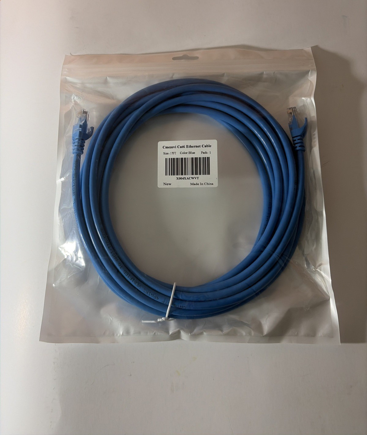 Ethernet cable Cat 6 Compatible with PC, Laptop, Modem, Router, TVs. 17′