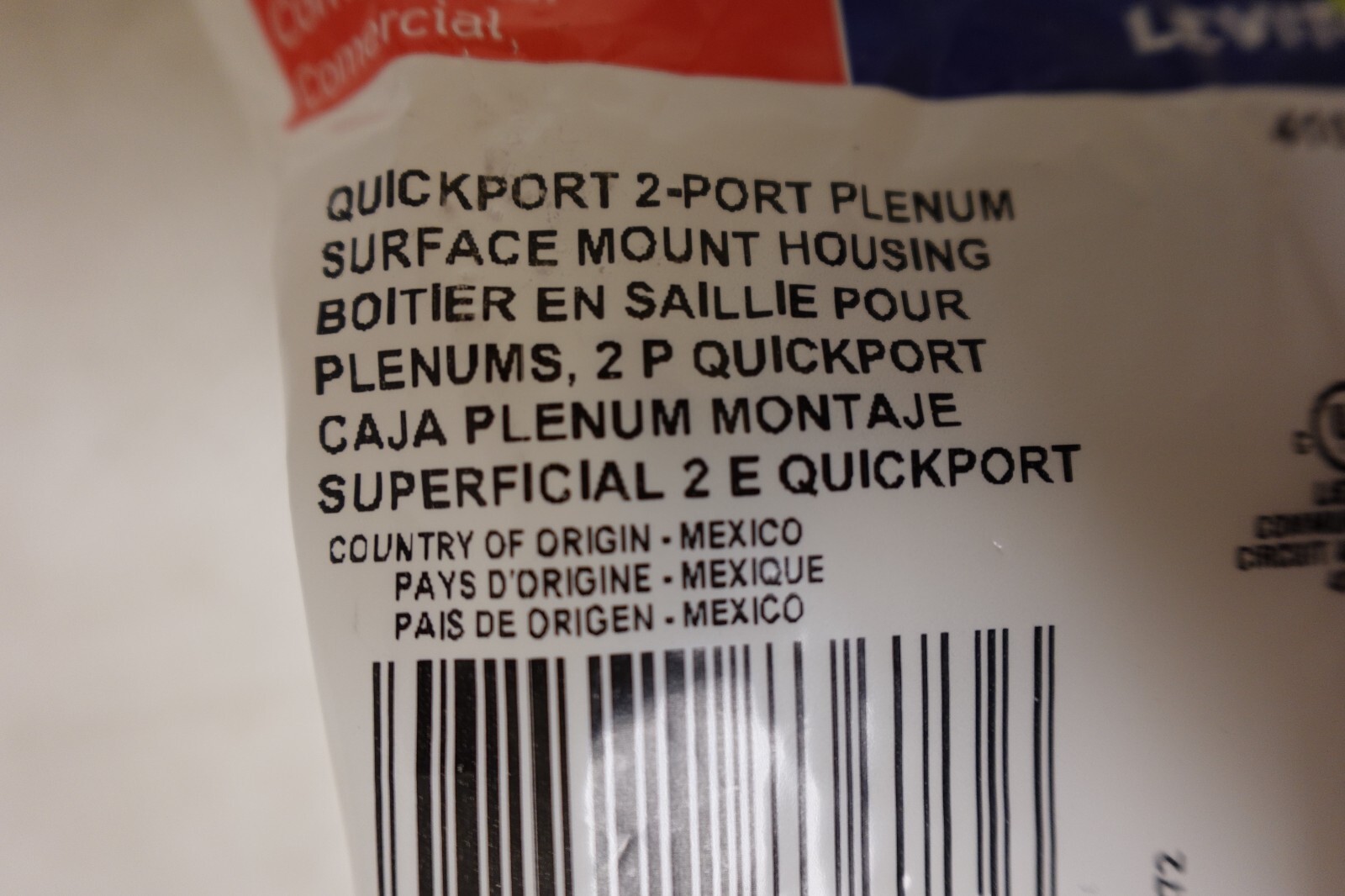 41089-2WP Leviton Surface-Mount QuickPort Box, 2-Port, White – 25 PACK