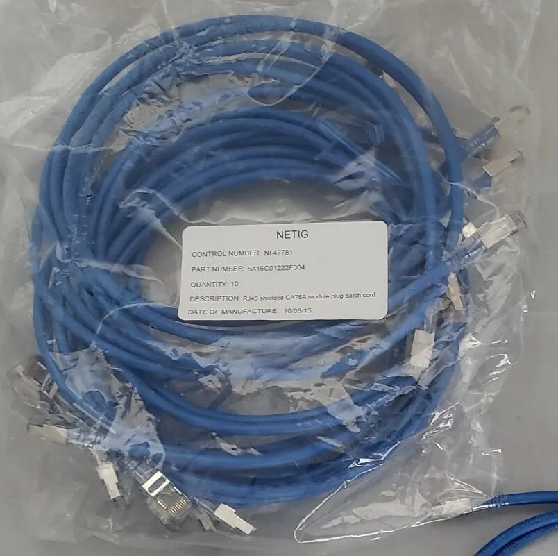 10 PACK CAT6a RJ45 4Ft Ethernet Network 10G Patch Cable Copper Wire LOT QTY 10