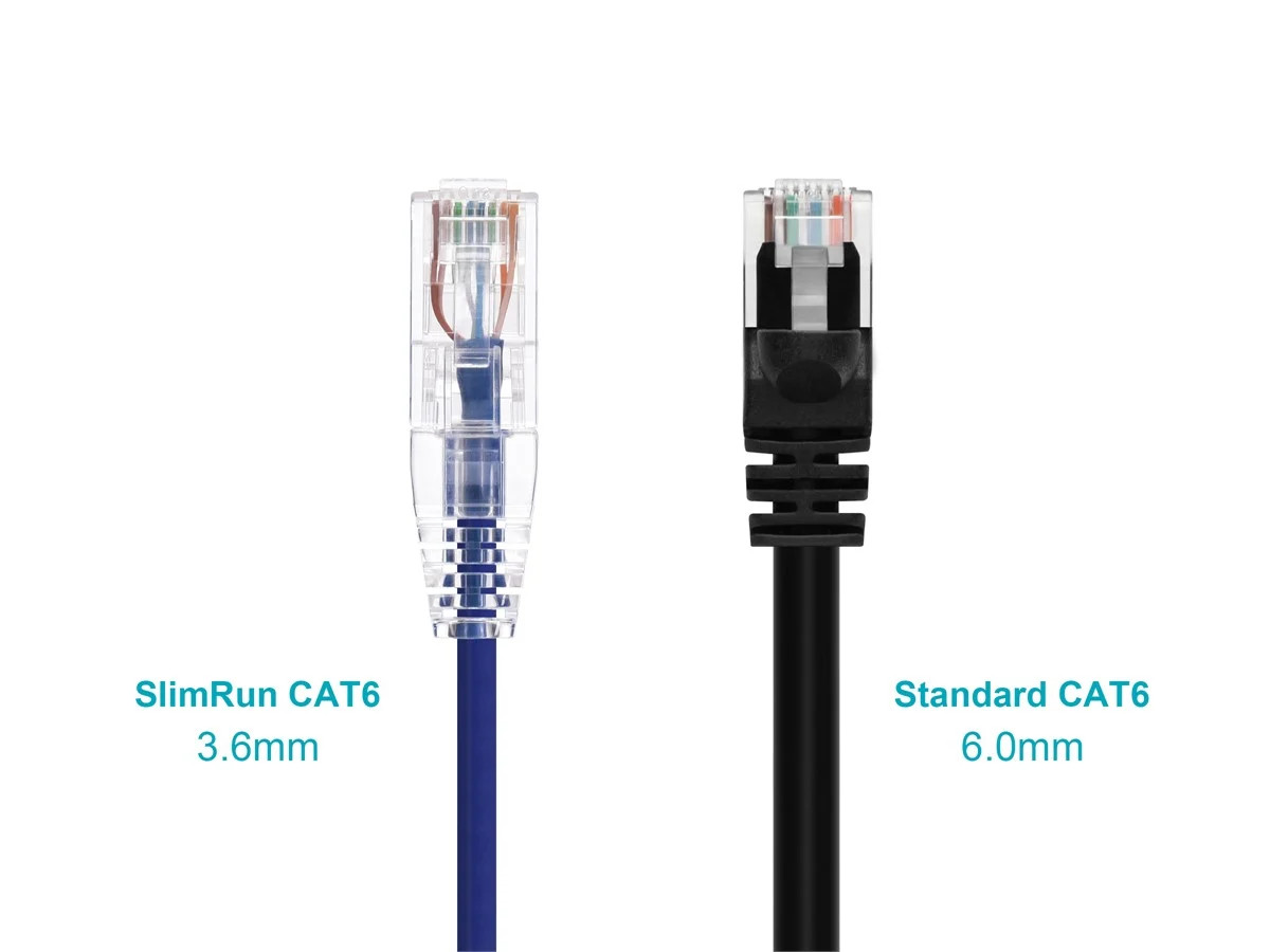 Monoprice Cat6 Ethernet Patch Cable – 0.5 feet – Purple | Snagless RJ45 Stranded